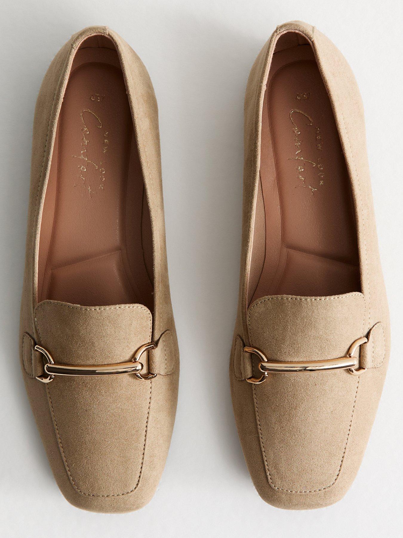 new-look-faux-suede-snaffle-detail-loafers-cameloutfit