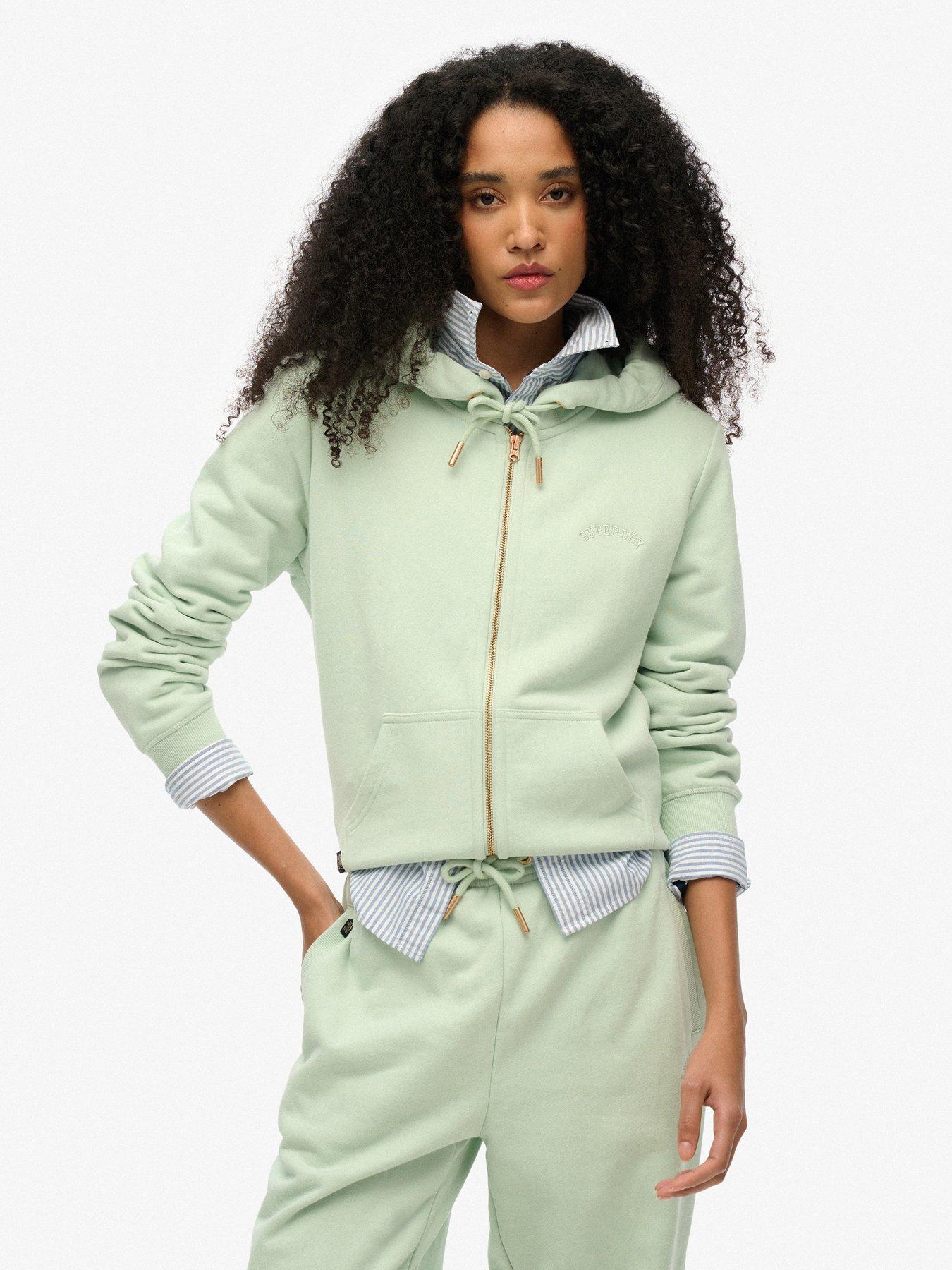 Superdry Essential Logo Zip Hoodie - Green