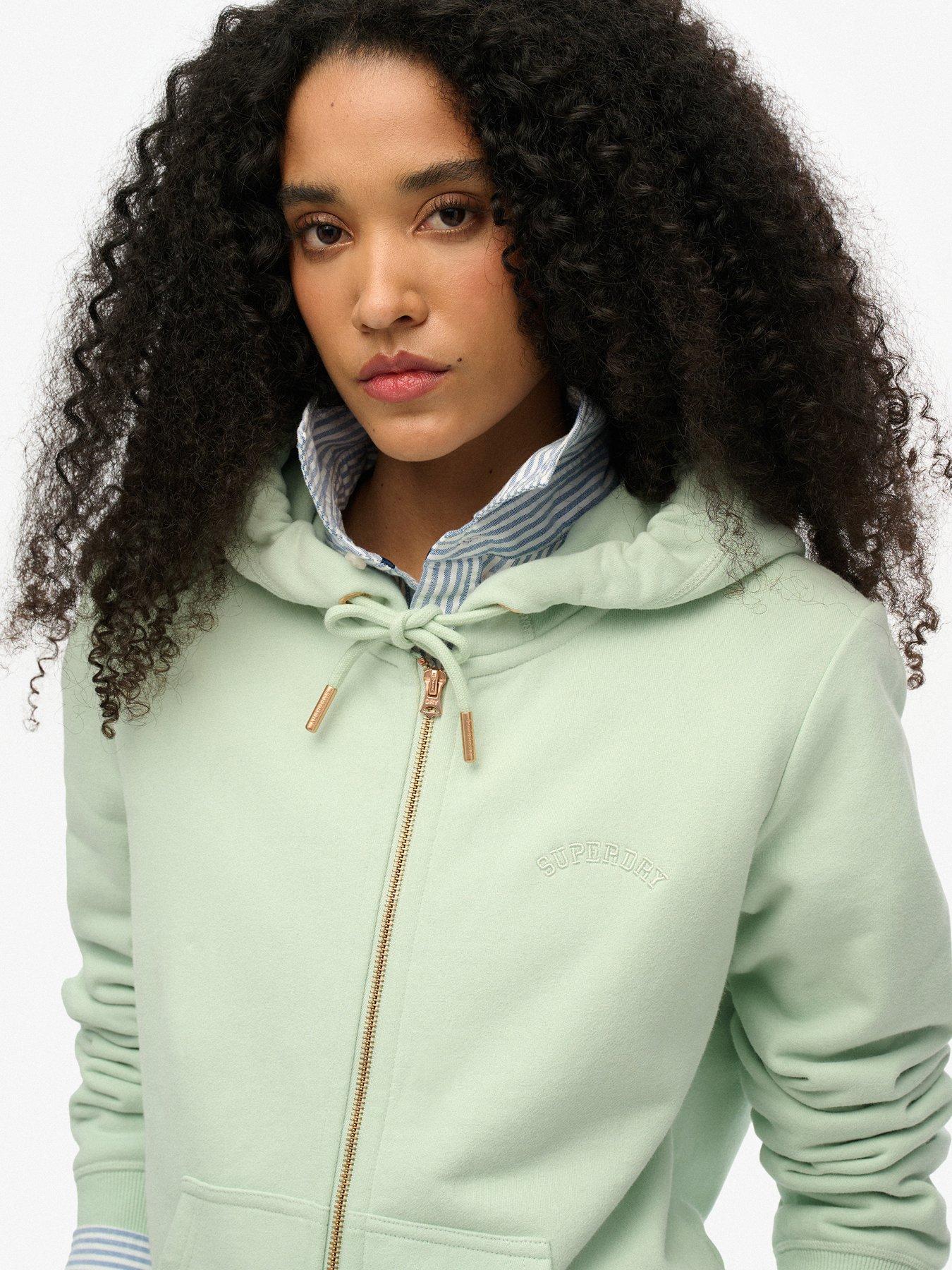 Image 4 of 5 of Superdry Essential Logo Zip Hoodie - Green