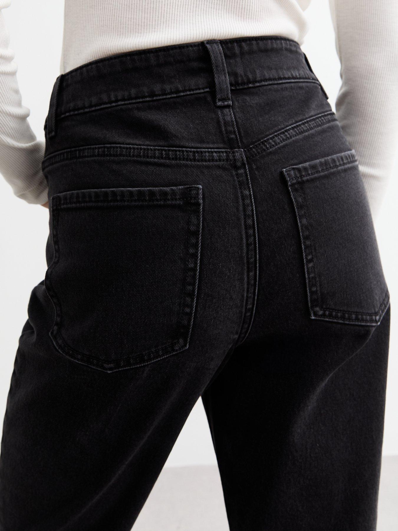 Image 4 of 4 of New Look Washed Black Mom Ankle Grazer Jeans