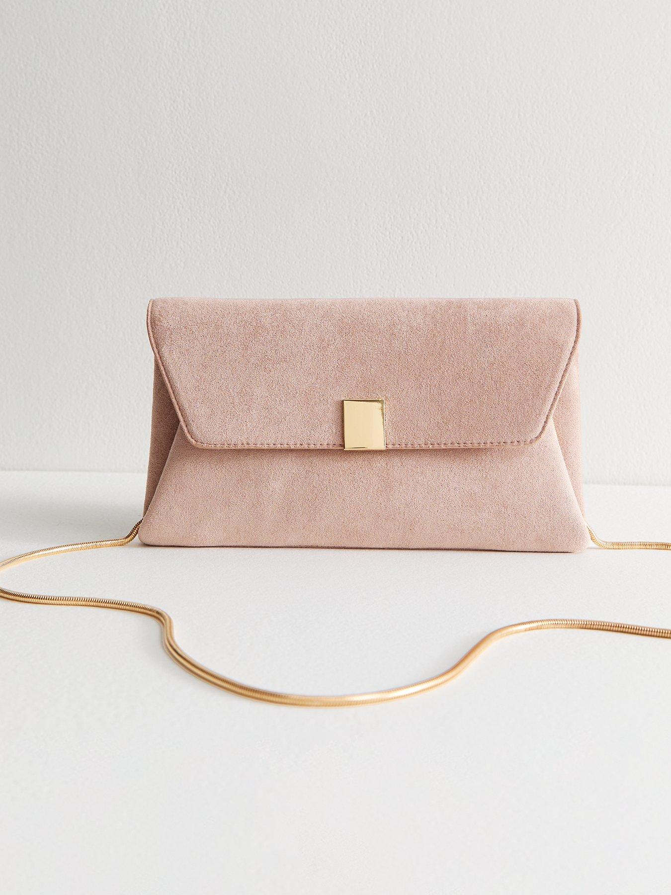 new-look-pink-faux-suede-oversized-clutch-bag