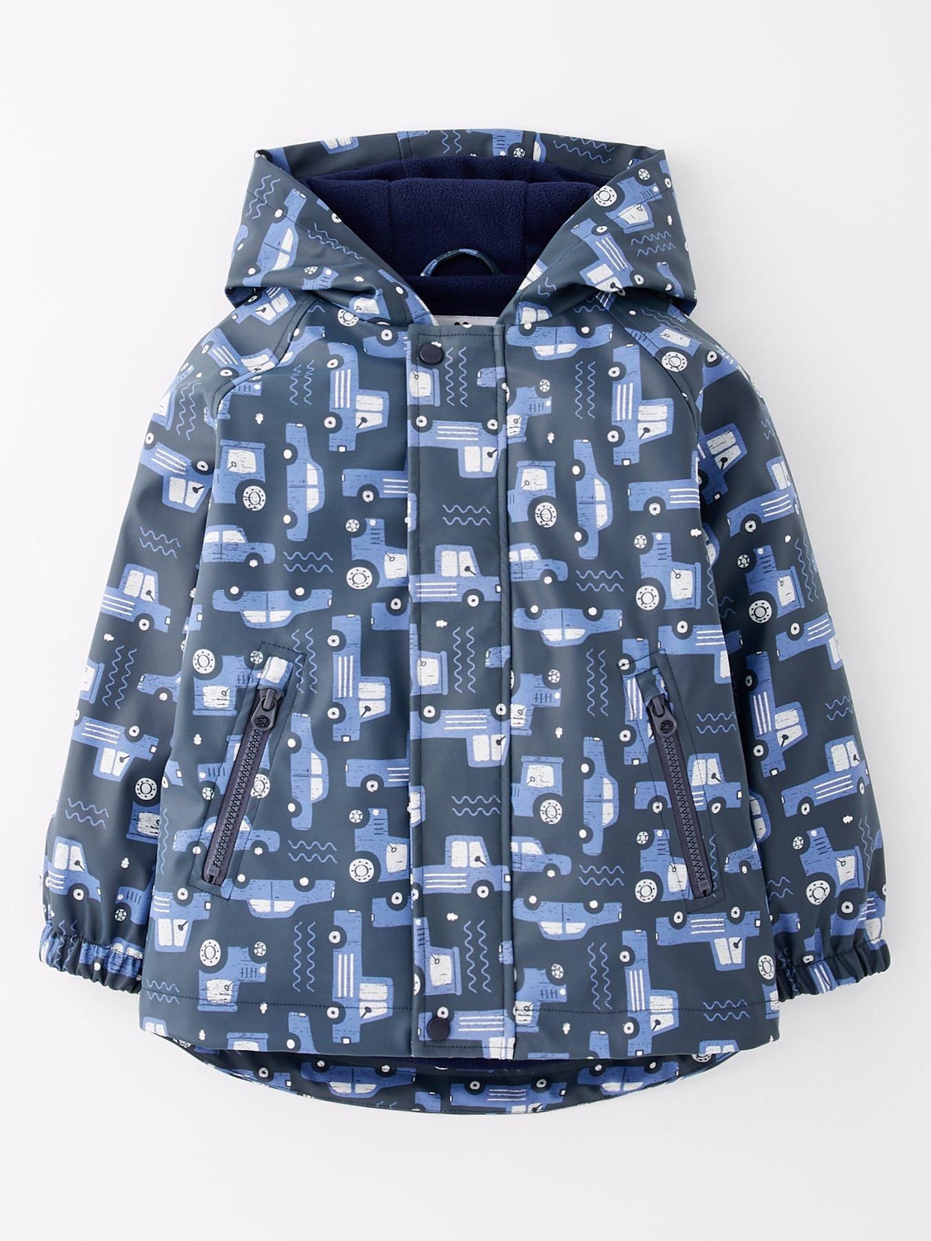 Mini V by Very Boys Light Weight Fleece Lined Rain Mac - Blue