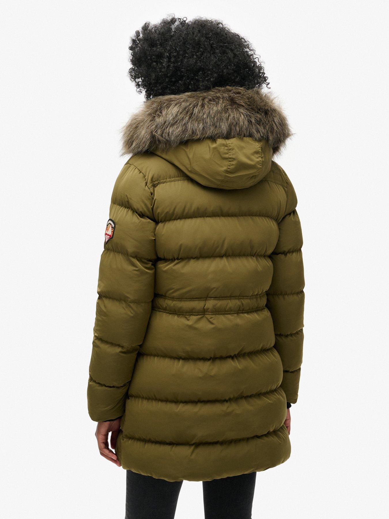 superdry-everest-midi-faux-fur-puffer-coat-greenstillFront