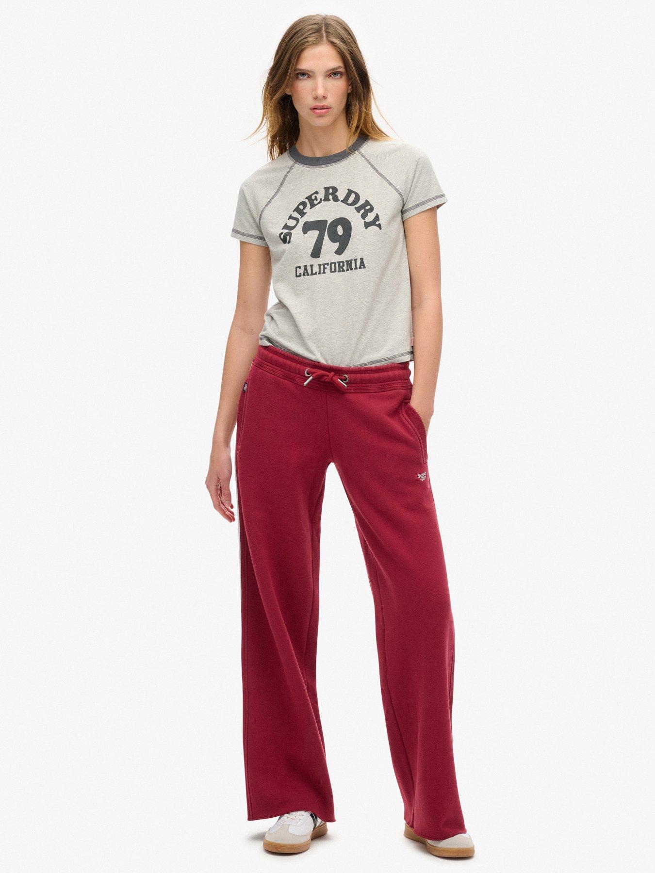 Superdry Essential Logo Straight Joggers - Red