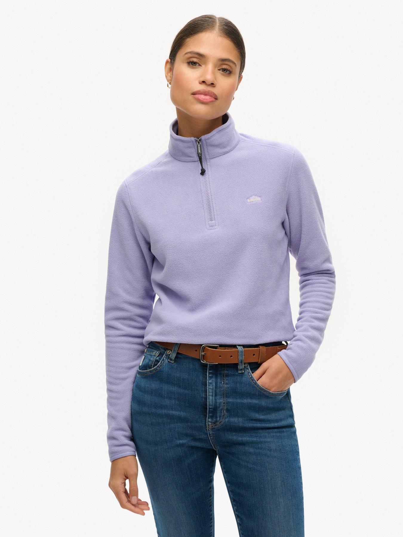 superdry-polar-fleece-half-zip-jumper-purple