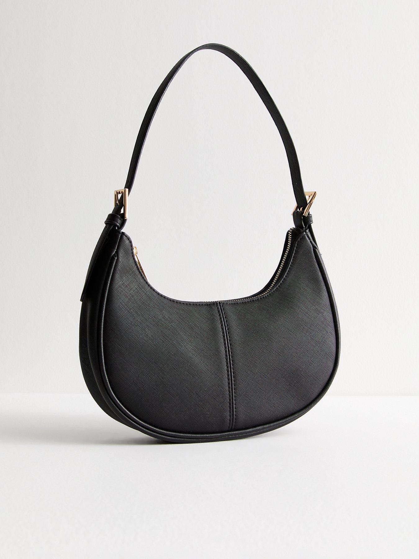 new-look-black-faux-leather-shoulder-bag