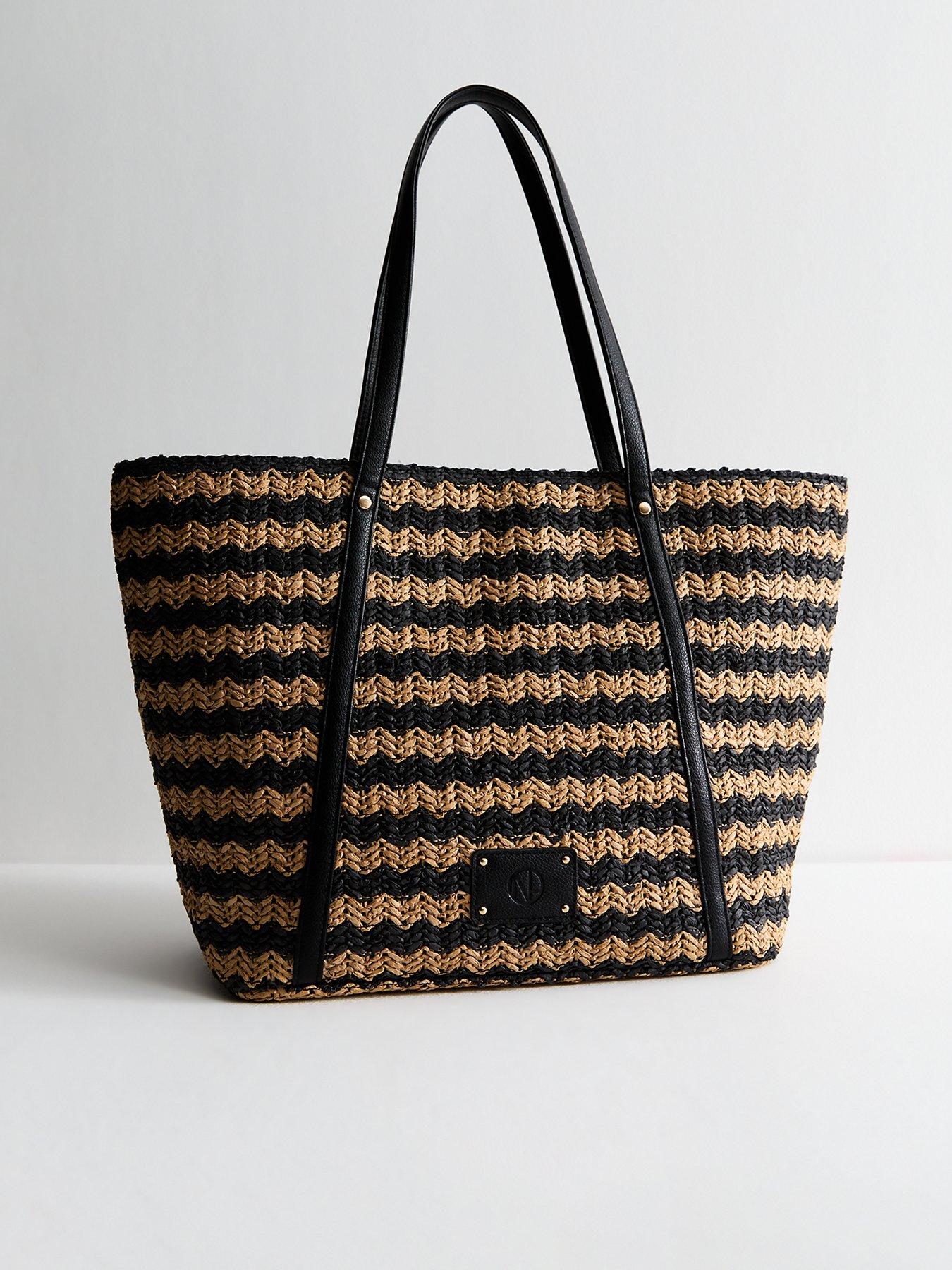 new-look-black-woven-large-tote