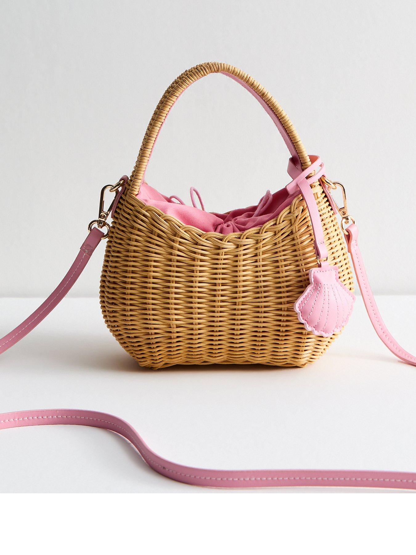 Image of New Look Brown Wicker Basket Shoulder Bag