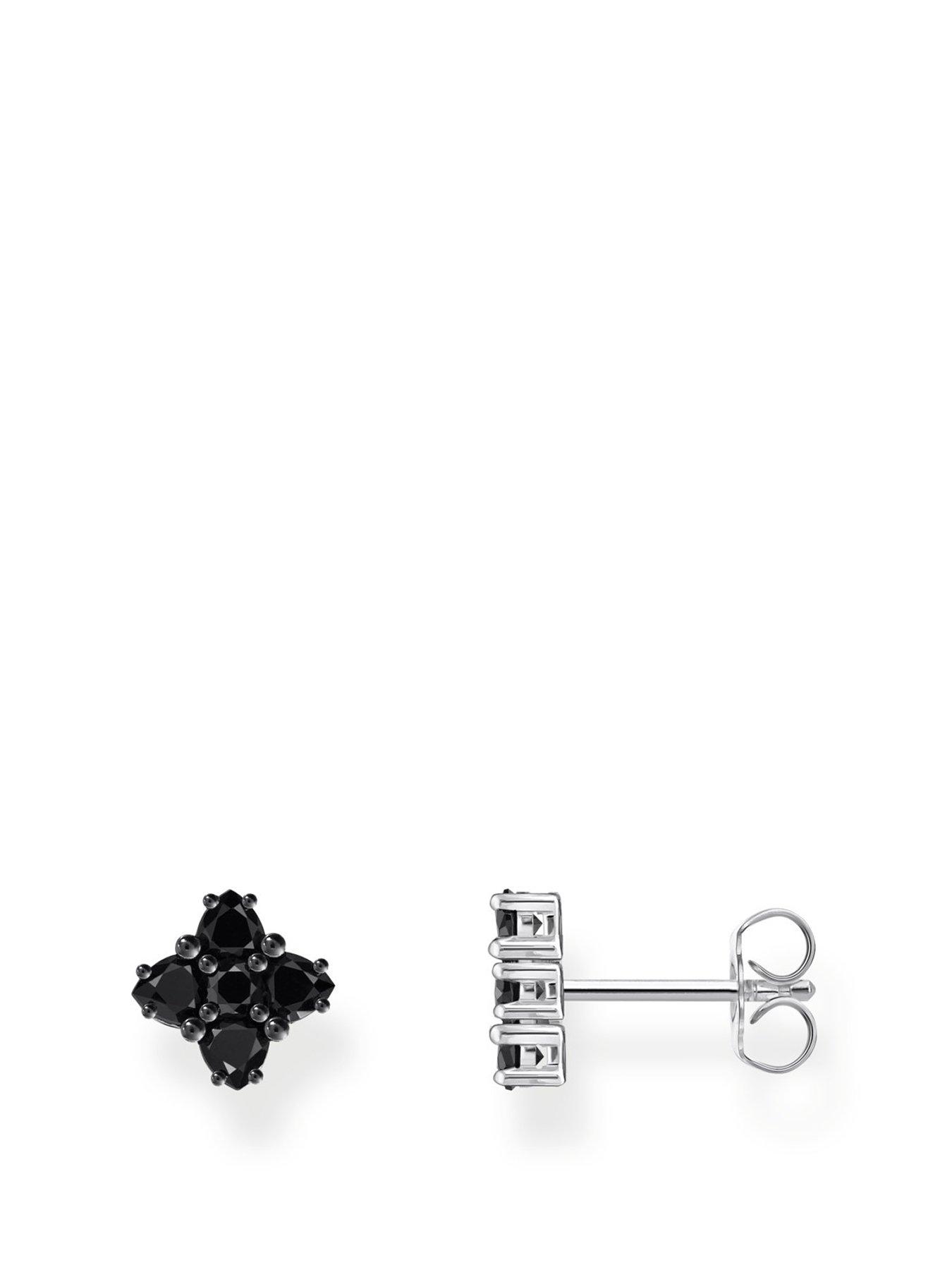 thomas-sabo-silver-blackened-small-ear-studs-with-black-zirconia