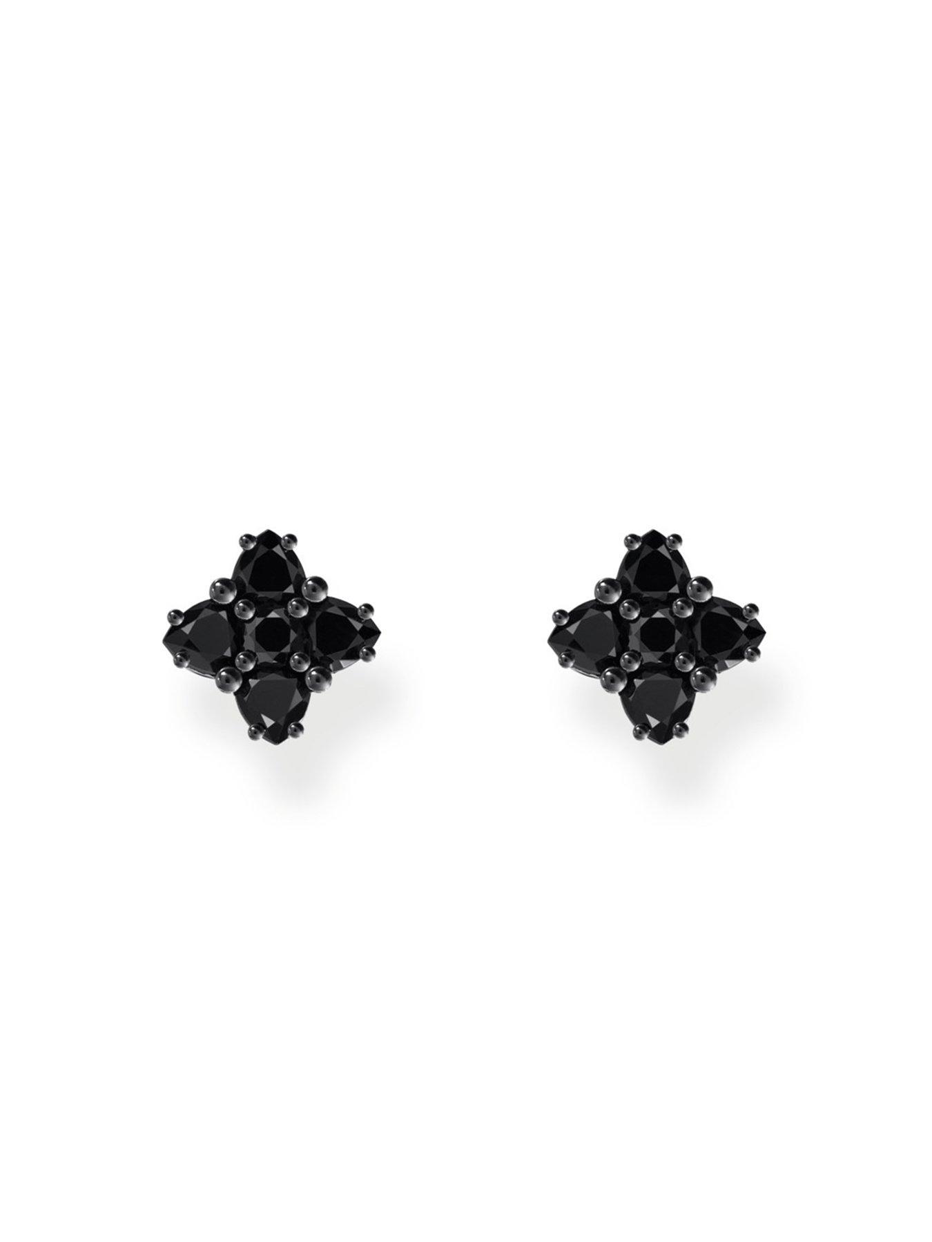 thomas-sabo-silver-blackened-small-ear-studs-with-black-zirconiaback