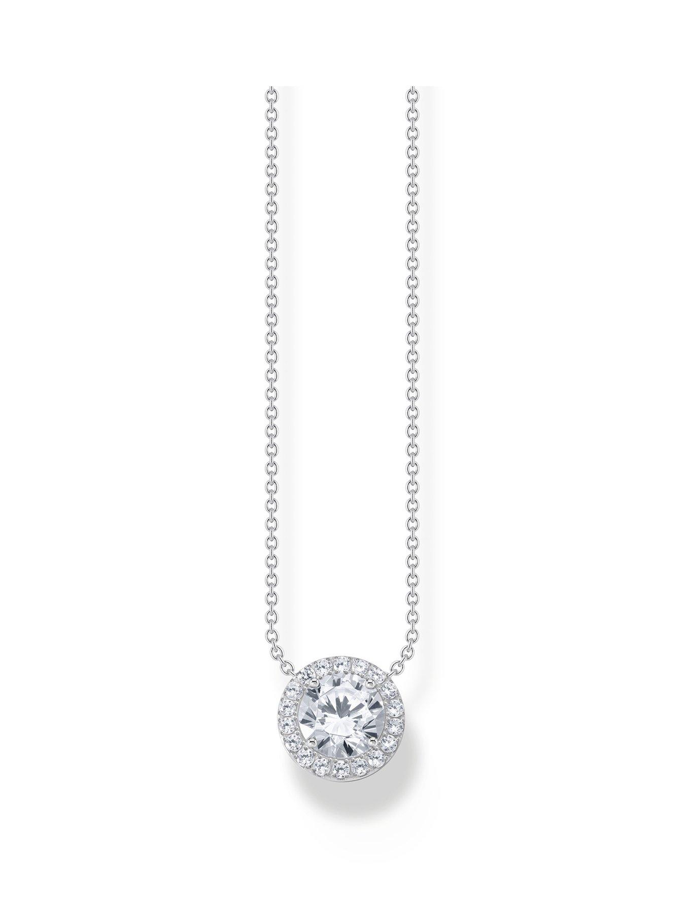 thomas-sabo-silver-necklace-with-halo-pedant-with-white-zirconia