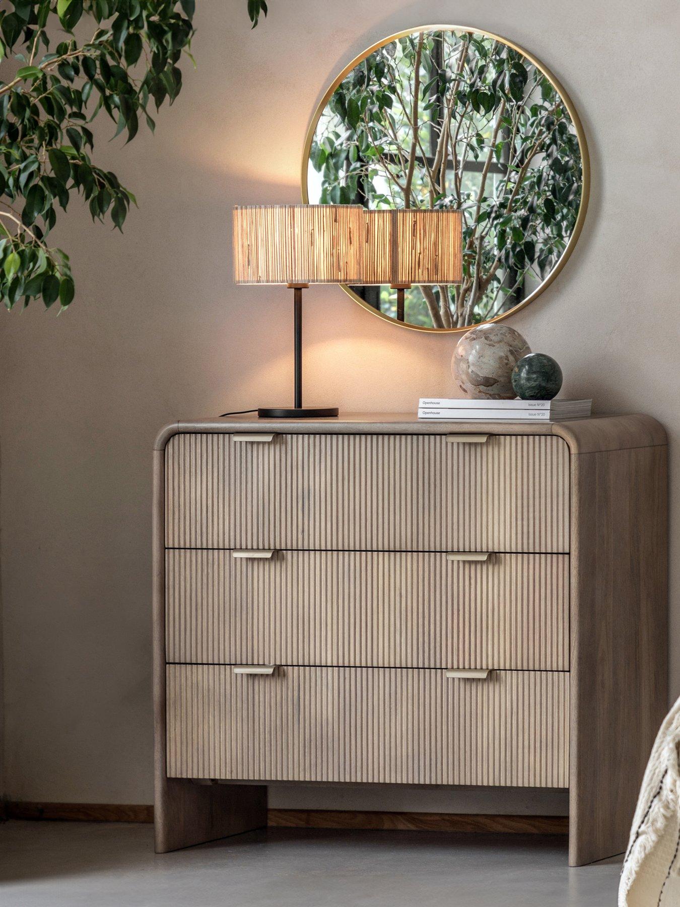 Image of Gallery Direct Tahira 3 Drawer Chest - with Mango Wood