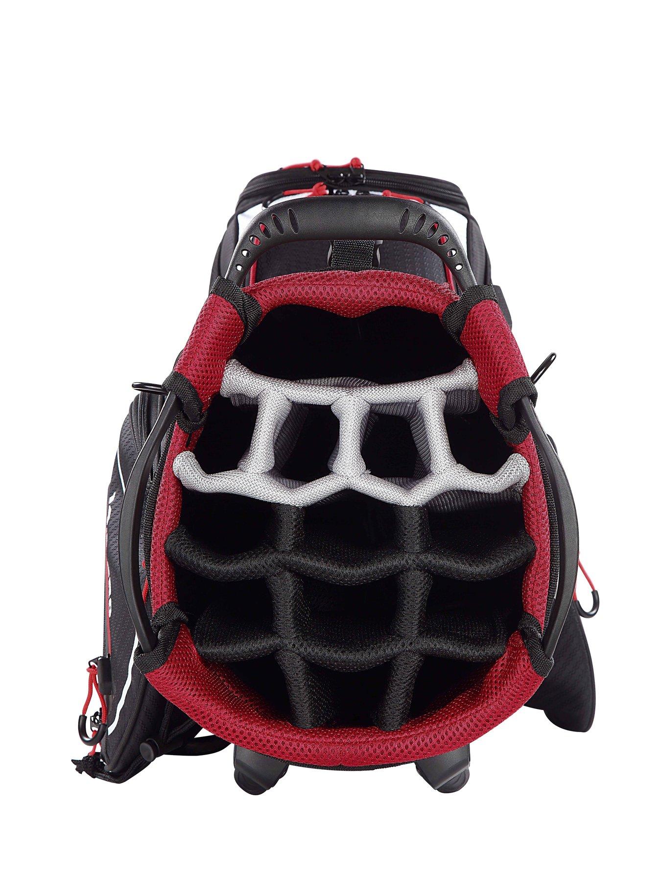 Image 6 of 6 of Macgregor Paramount Hybrid 14 Golf Bag Black/Red