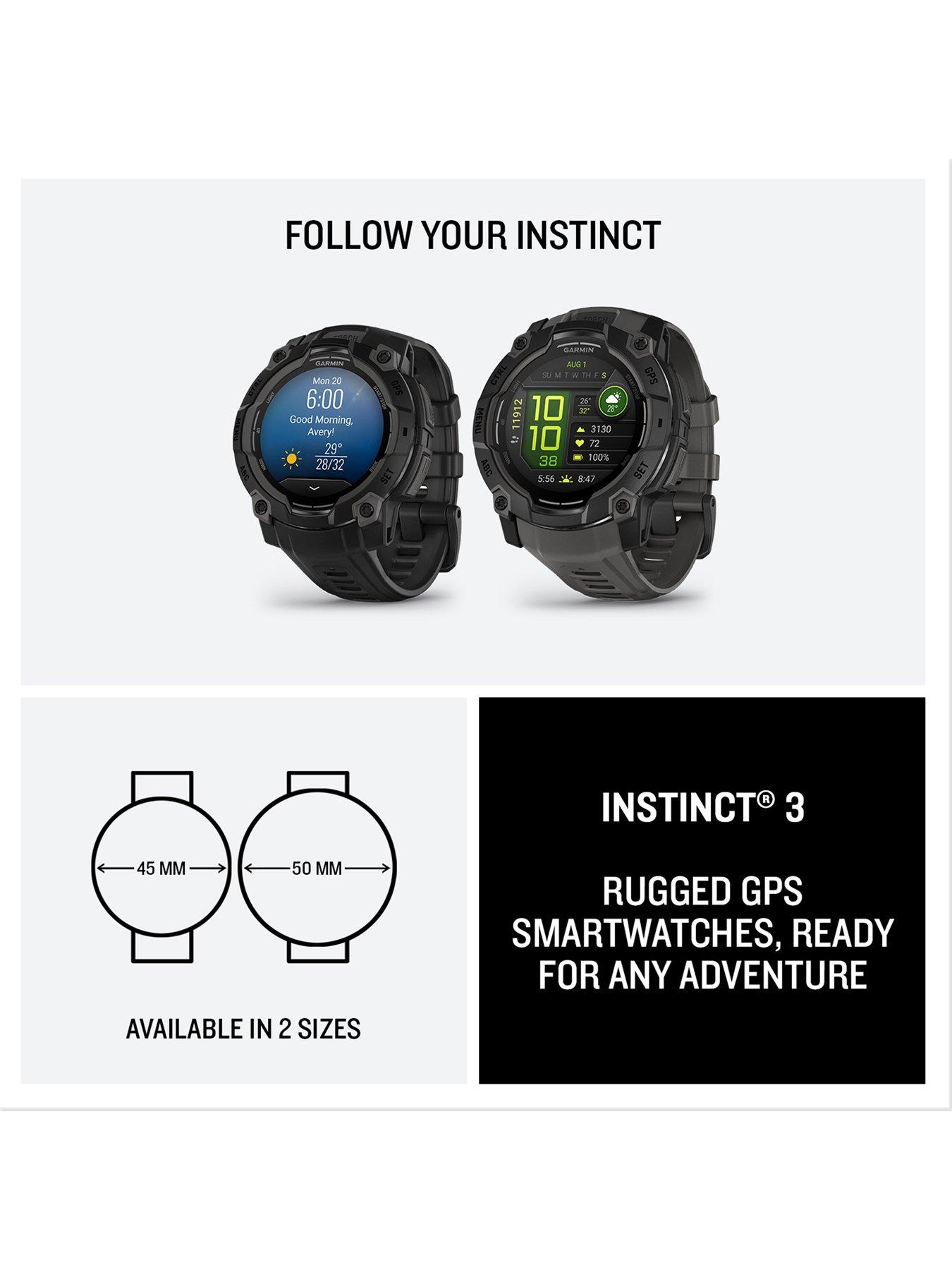 Image 7 of 8 of Garmin Instinct 3, AMOLED, 45mm, Black