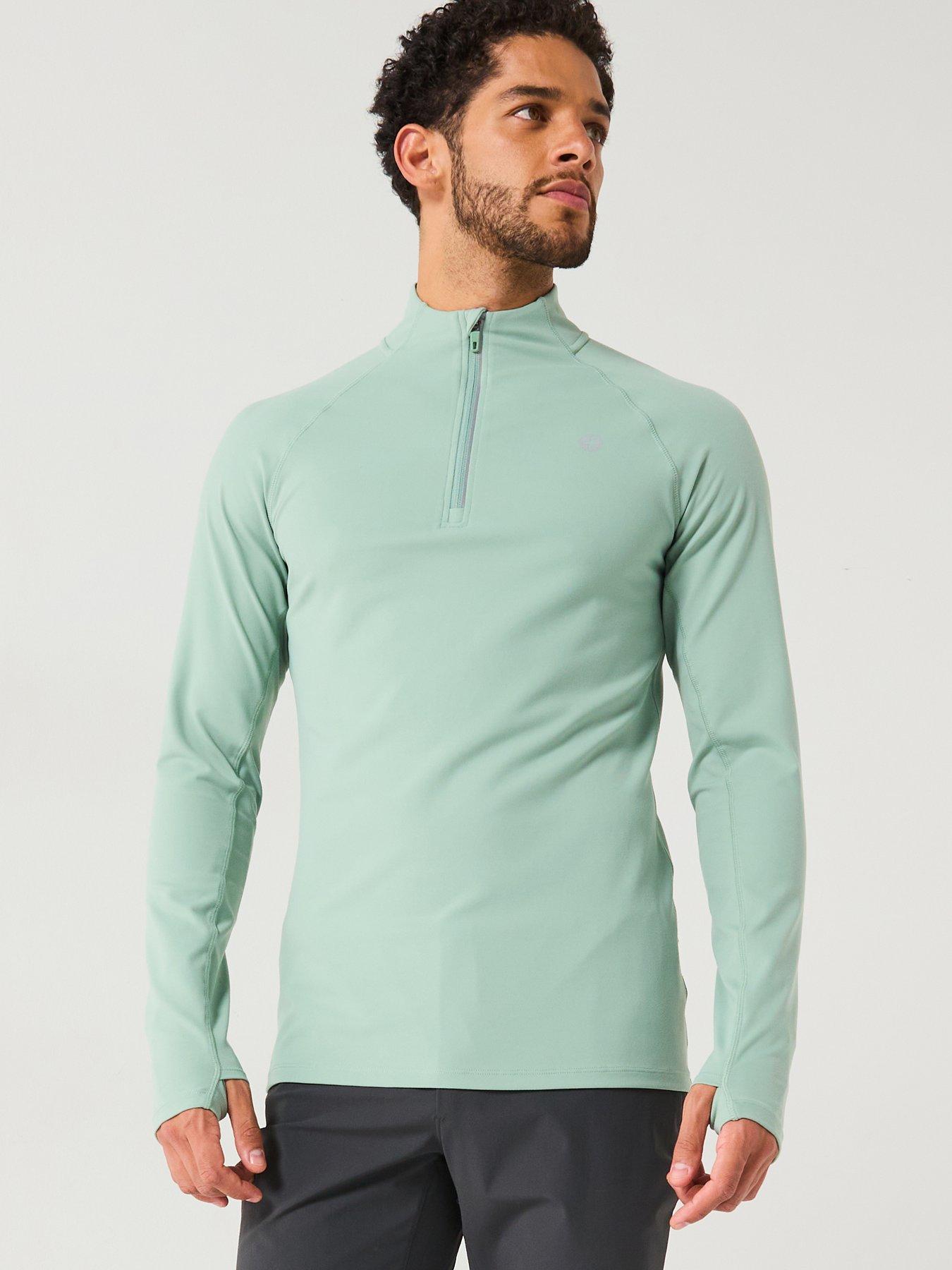 Image 1 of 5 of Gym + Coffee Men's Training Relentless 1/4 Zip - Green