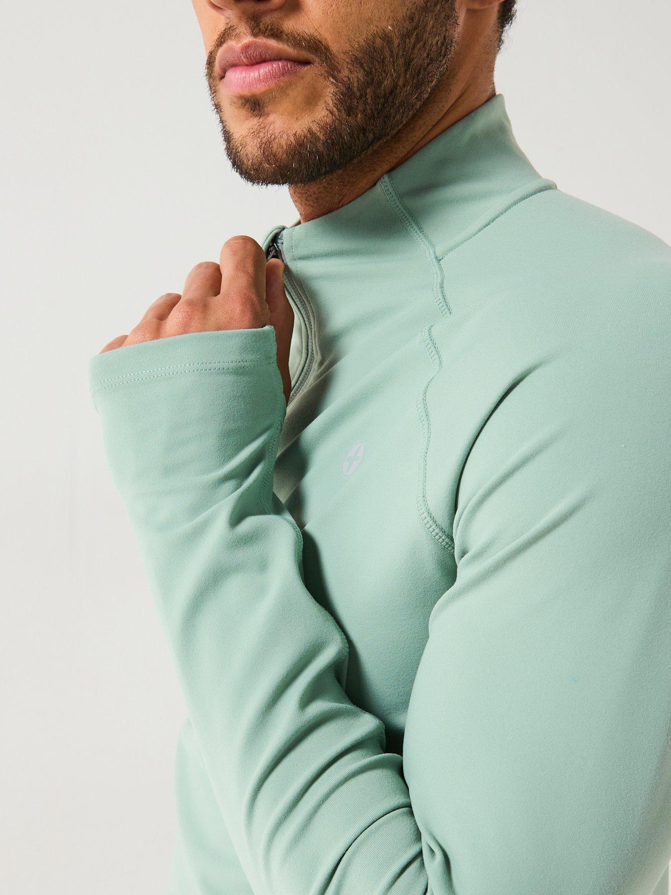 Image 5 of 5 of Gym + Coffee Men's Training Relentless 1/4 Zip - Green