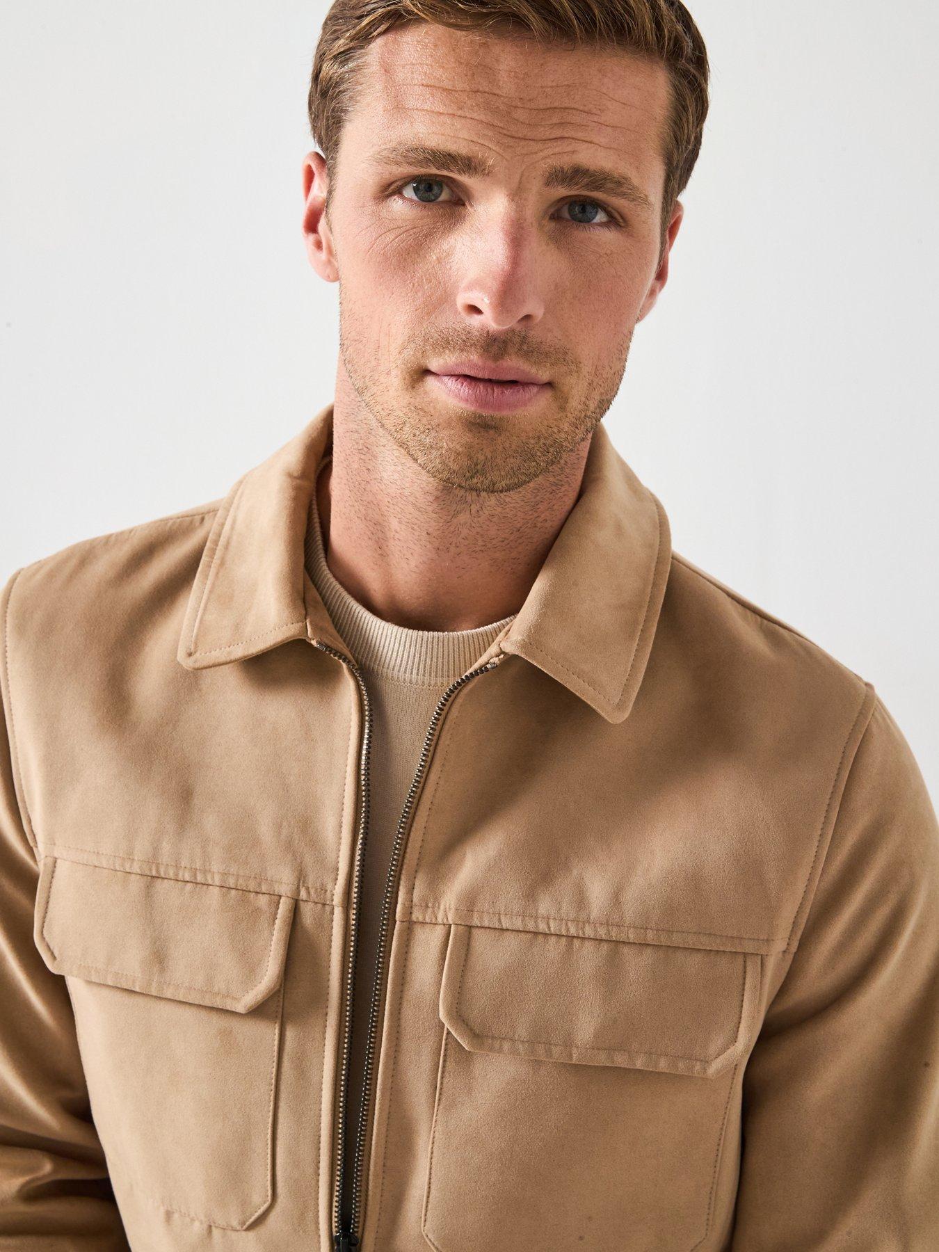 very-man-suede-look-zip-harrington-beigeoutfit