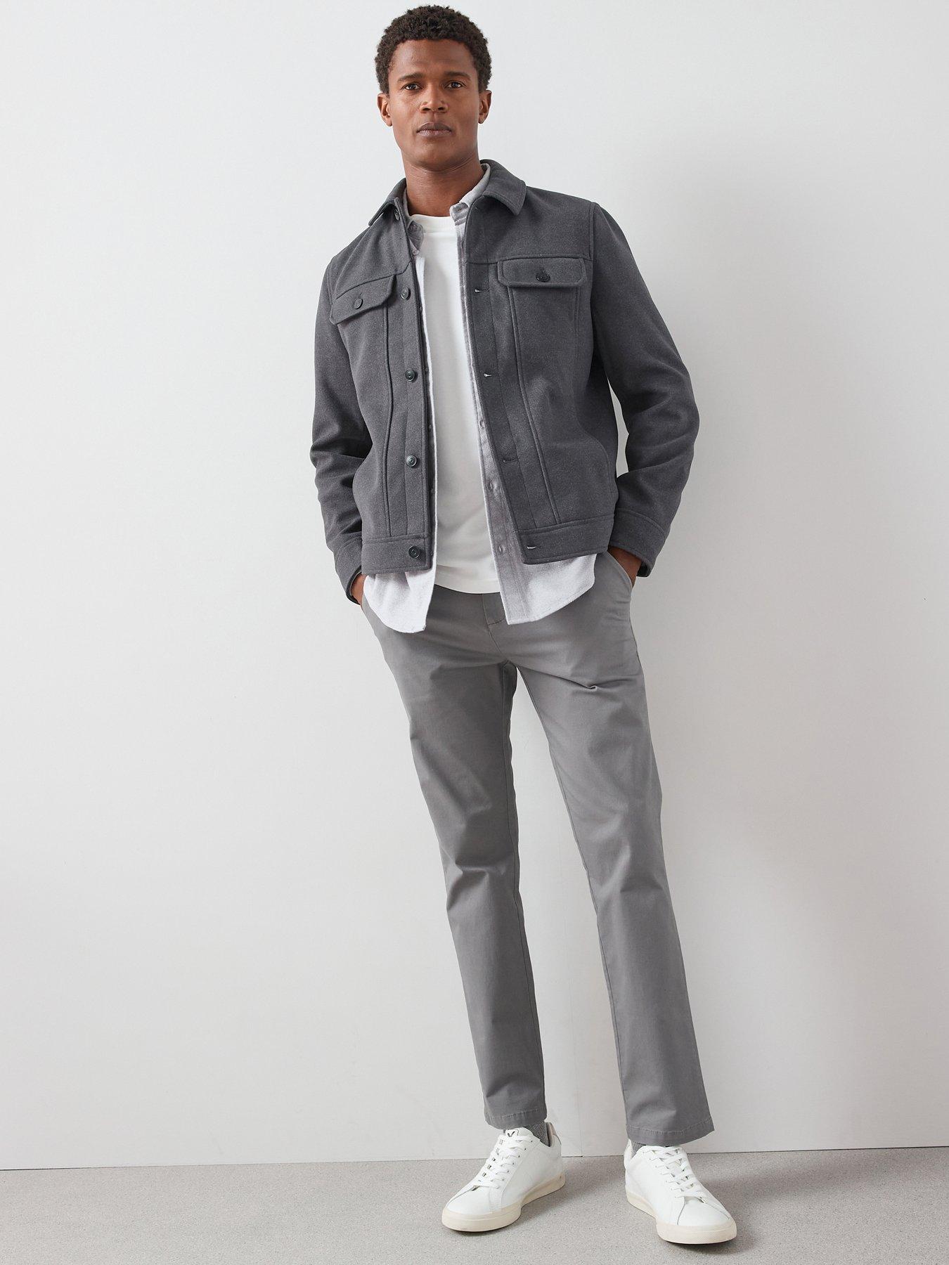 The Very Collection Faux Wool Collared Jacket - Grey