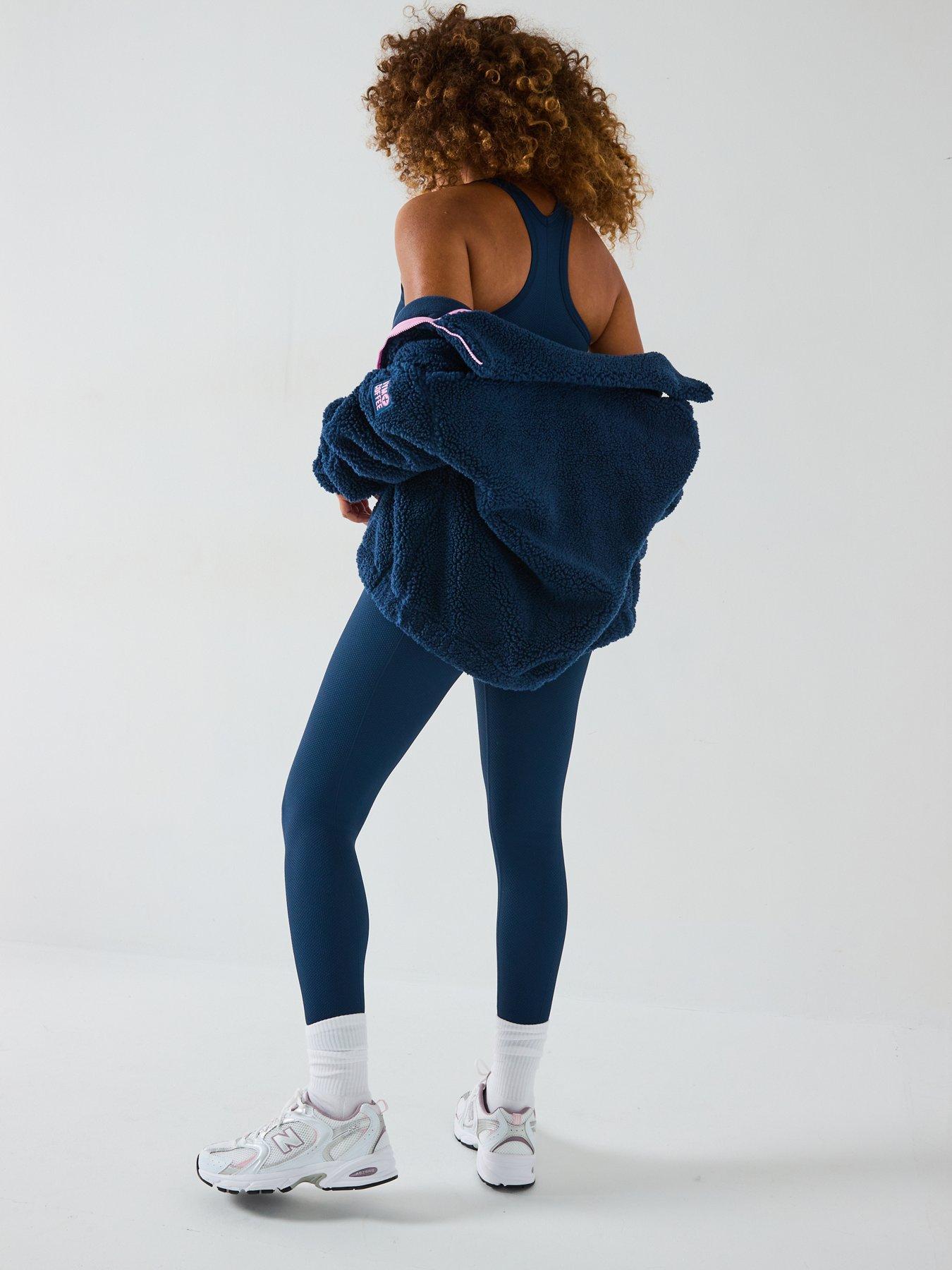 gym-coffee-womens-training-industry-fleece-high-collar-jacket-petrol-bluedetail