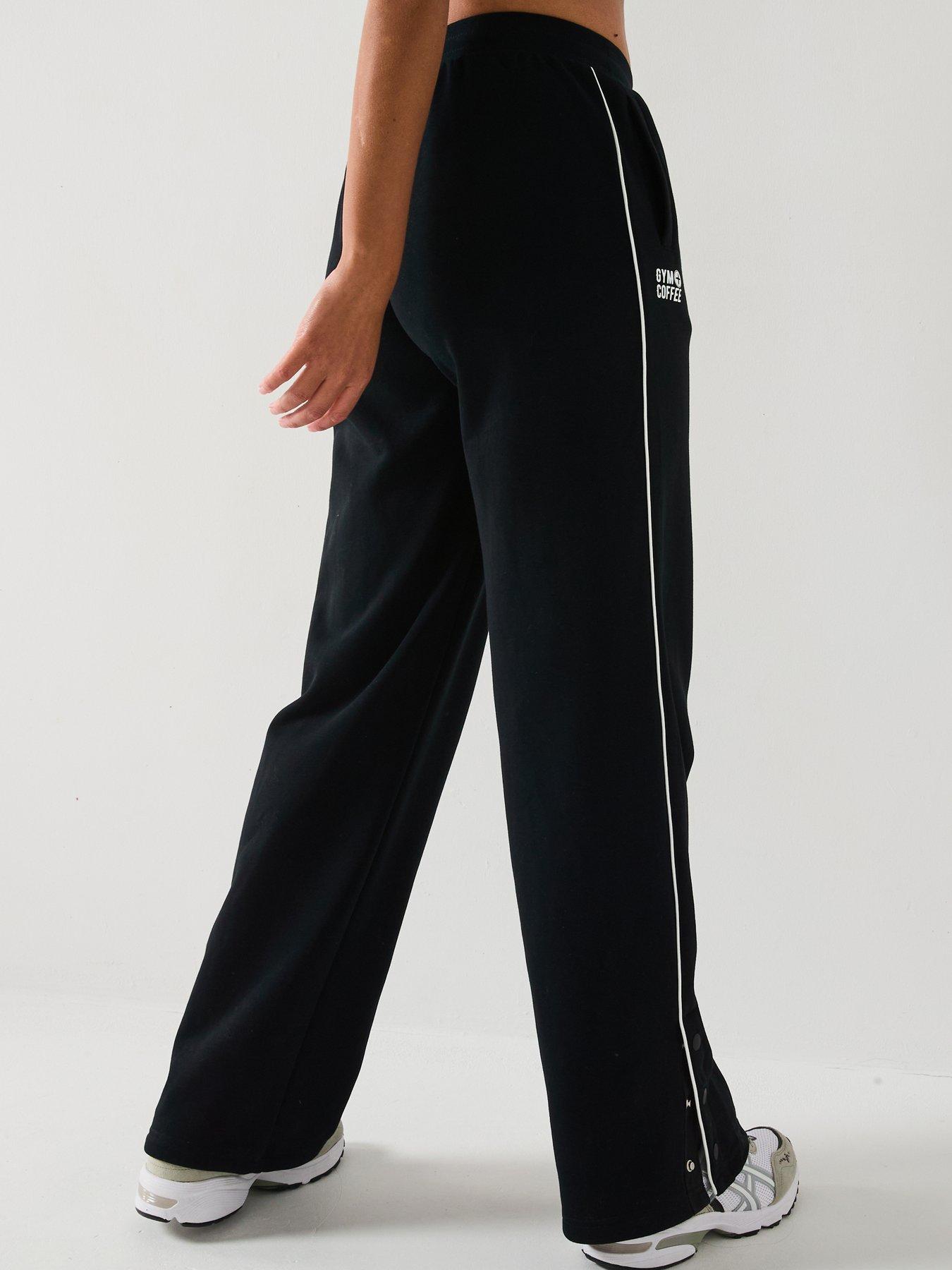 Image 2 of 5 of Gym + Coffee Womens Training Snap Joggers - Black