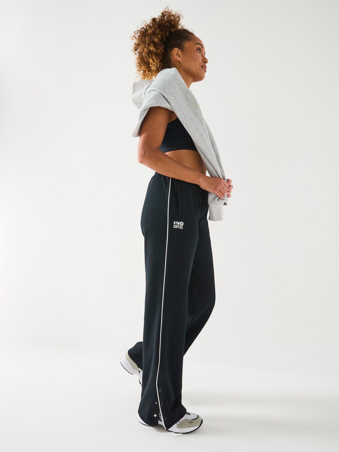 Image 3 of 5 of Gym + Coffee Womens Training Snap Joggers - Black