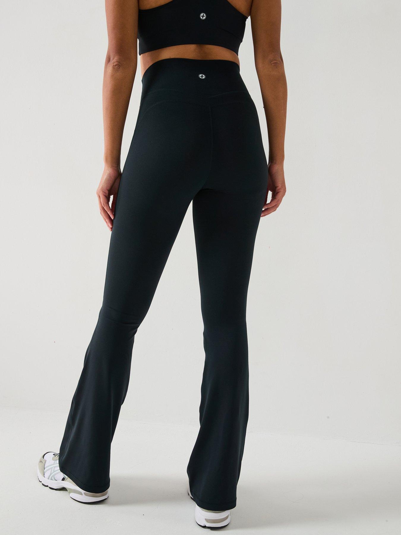 Image 2 of 6 of Gym + Coffee Womens Training Soft Motion Flare Leggings - Black