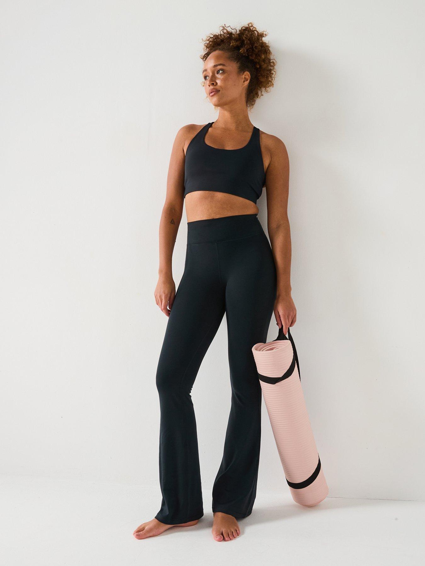 Image 3 of 6 of Gym + Coffee Womens Training Soft Motion Flare Leggings - Black