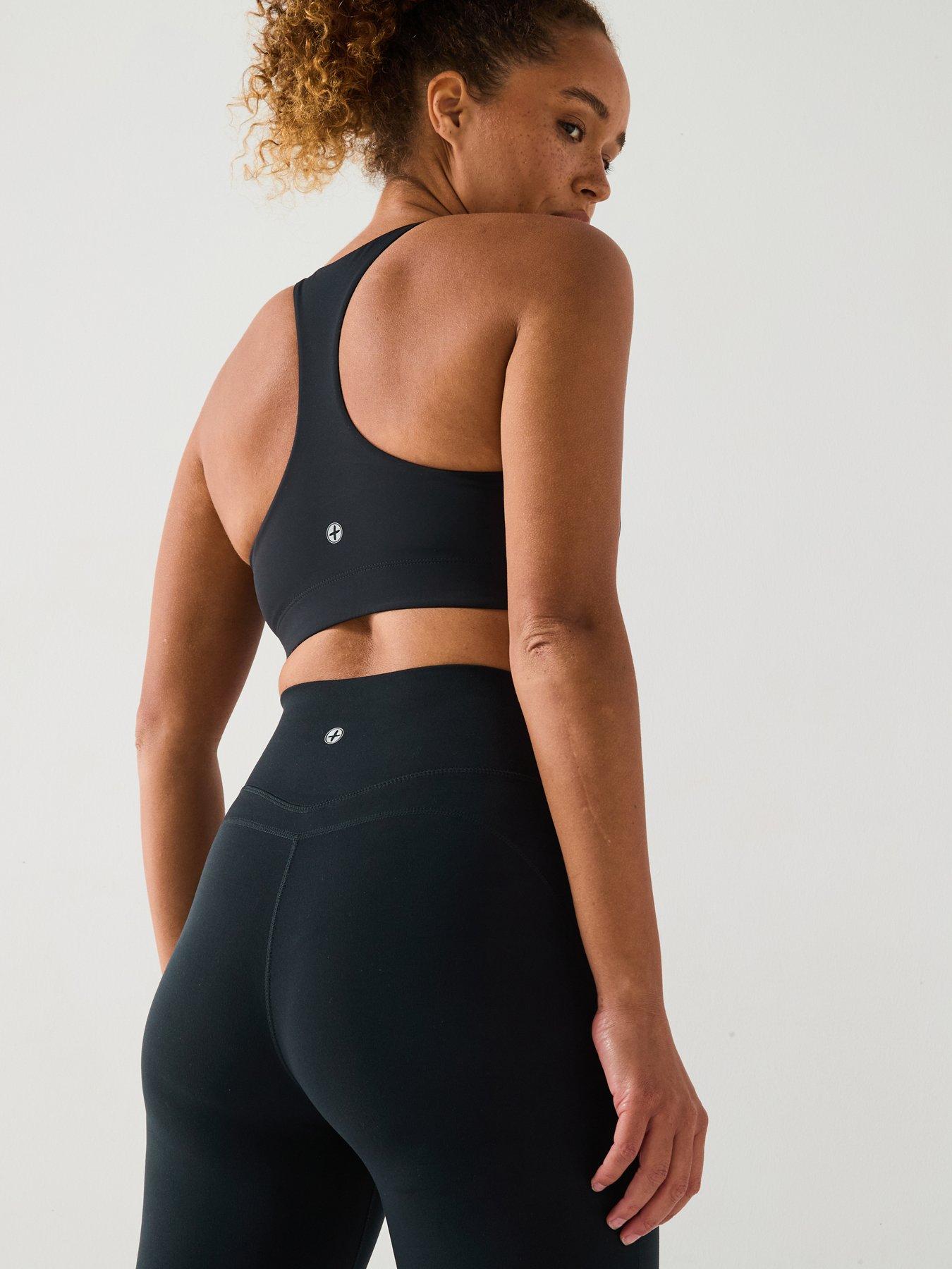 Image 5 of 6 of Gym + Coffee Womens Training Soft Motion Flare Leggings - Black