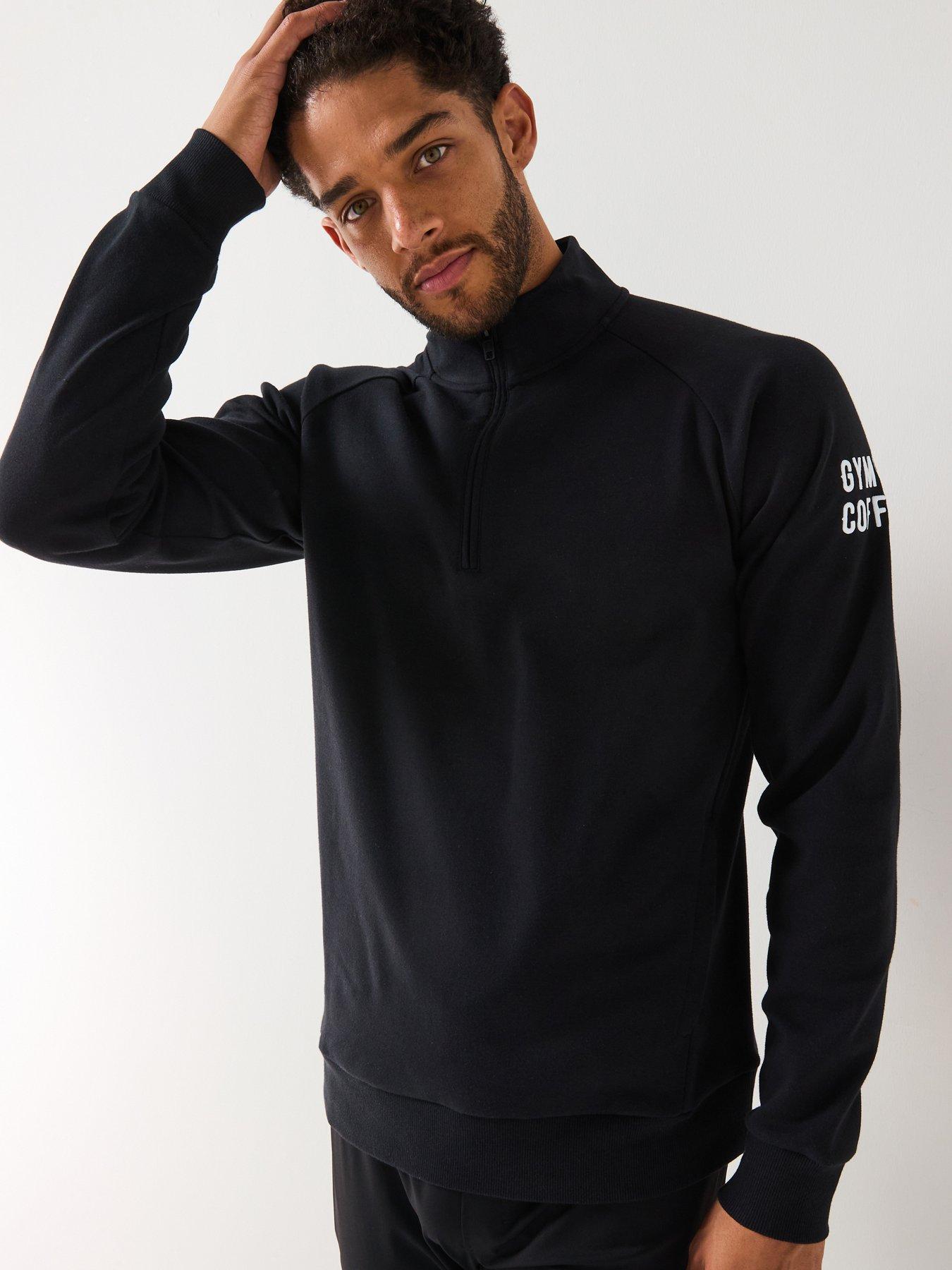 Gym + Coffee Men's Training Chill Half Zip - Black