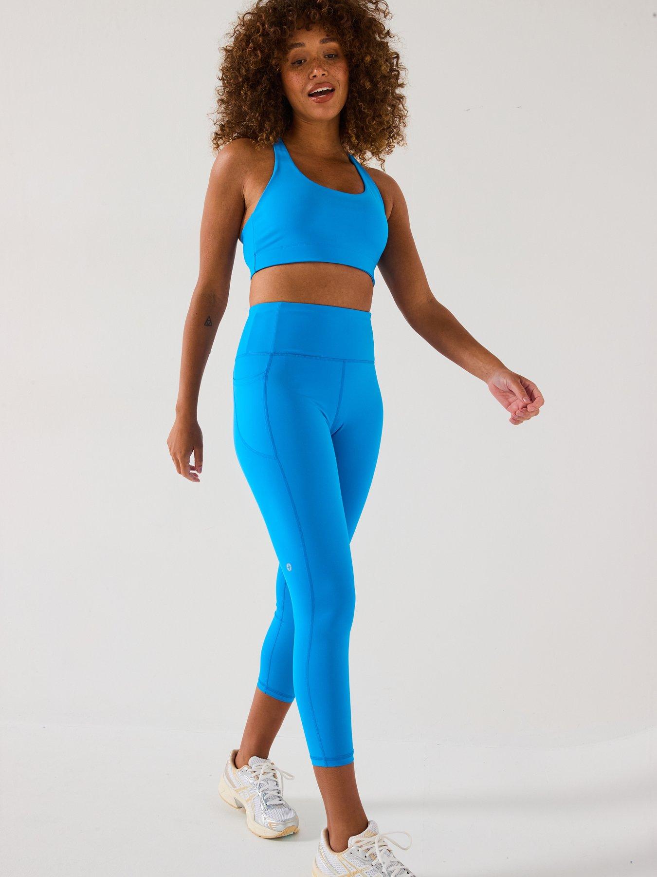 Image 3 of 6 of Gym + Coffee Womens Training Relentless 7/8 Legging - Blue