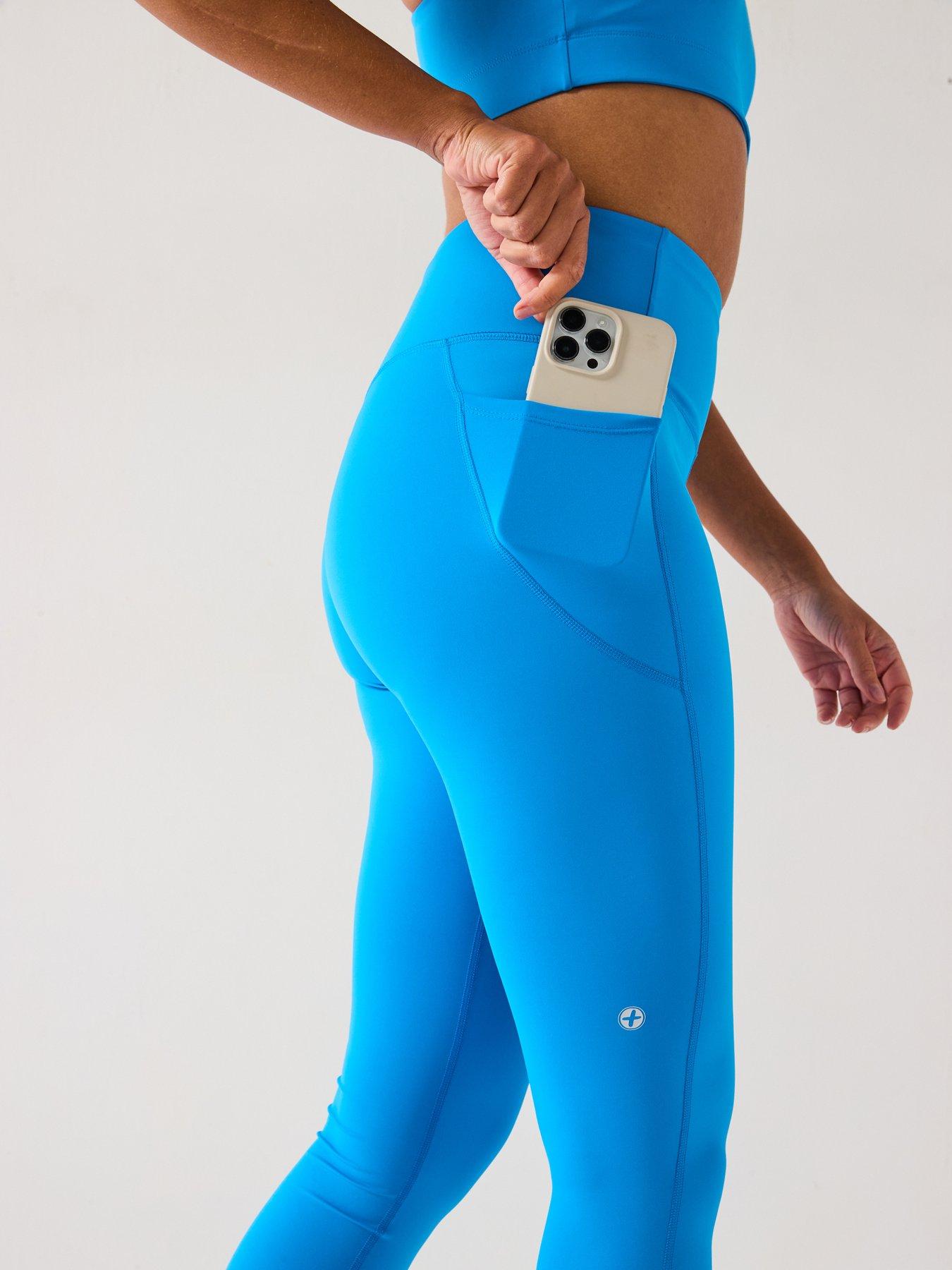 Image 4 of 6 of Gym + Coffee Womens Training Relentless 7/8 Legging - Blue