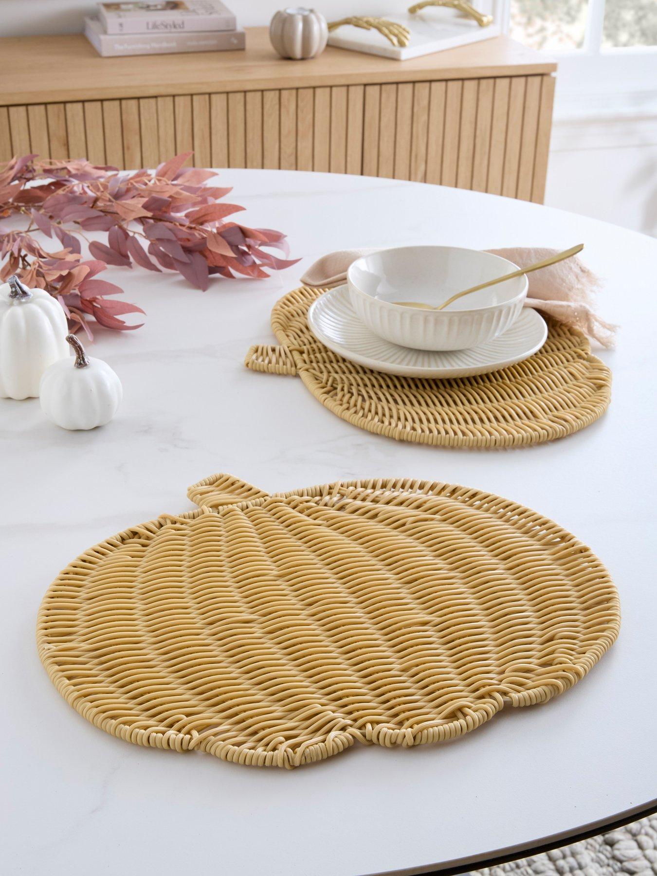Very Home Set Of 2 Pumpkin Placemats