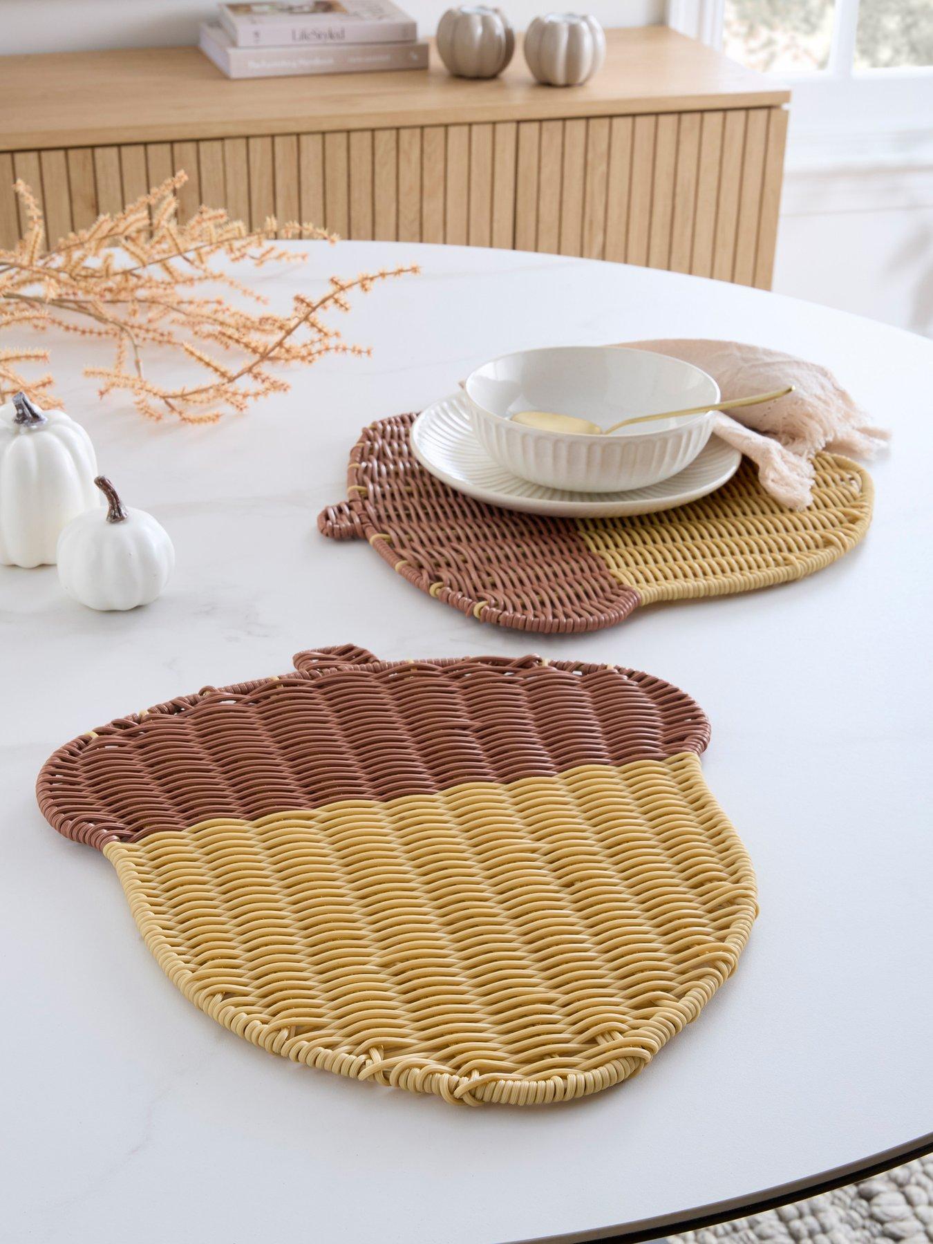Very Home Set Of 2 Acorn Placemats