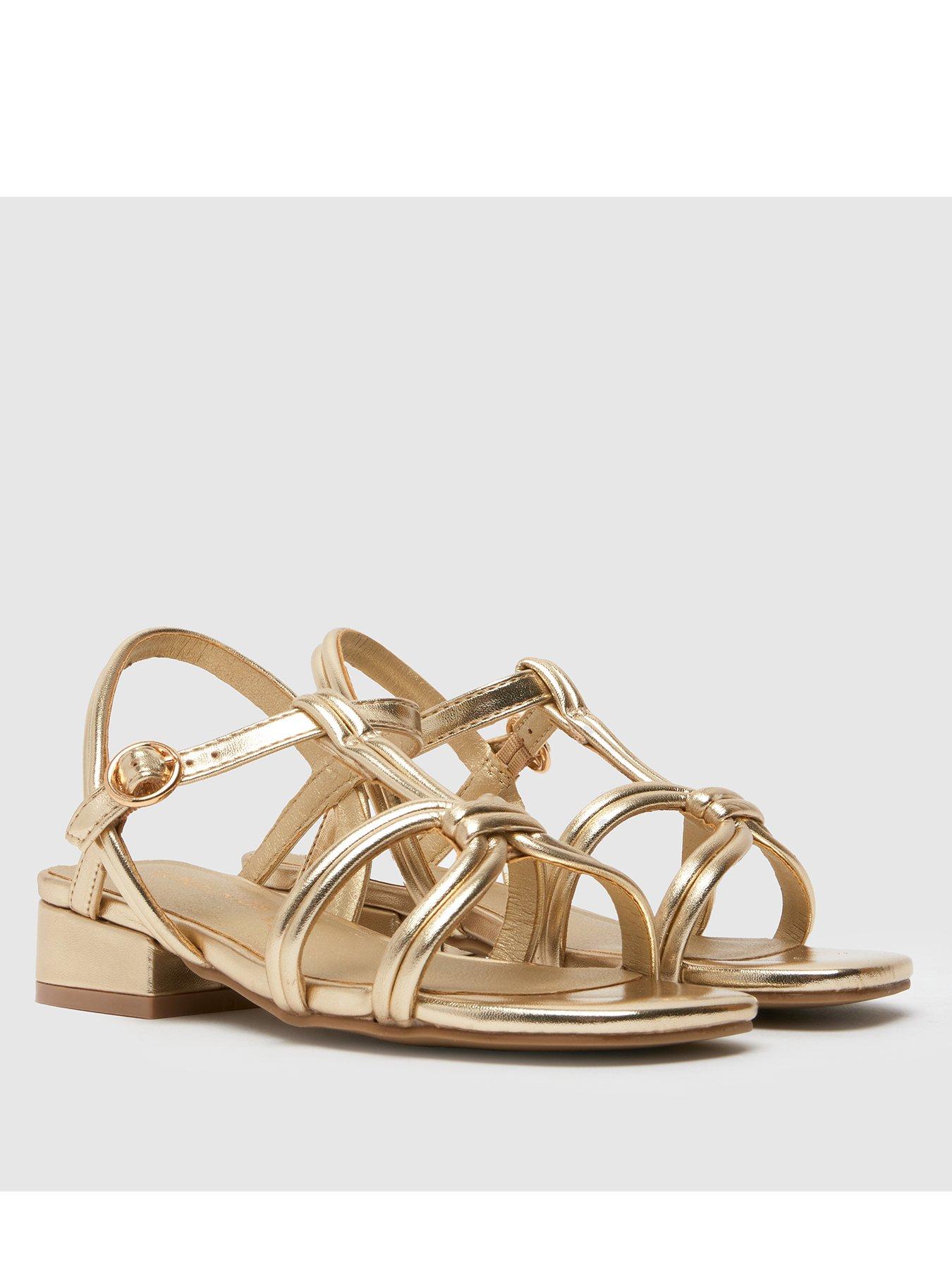 Image 2 of 4 of Schuh Junior Tova Block Heel Sandals - Gold