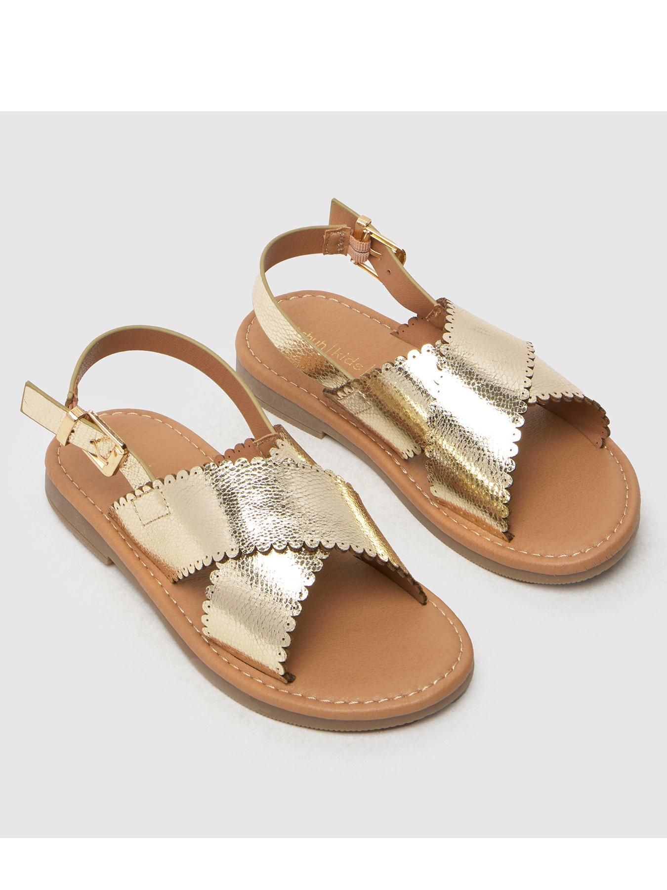 Image 3 of 4 of Schuh Junior Tinley Flat Sandals - Gold
