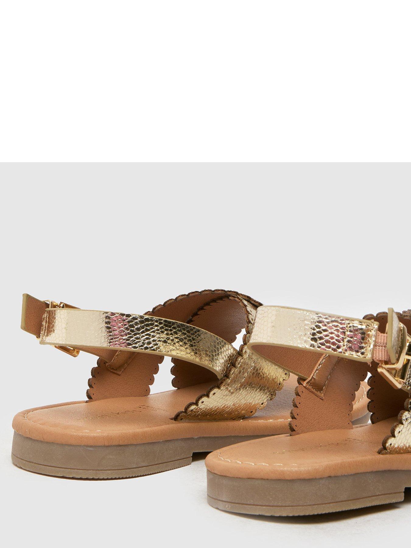 Image 4 of 4 of Schuh Junior Tinley Flat Sandals - Gold
