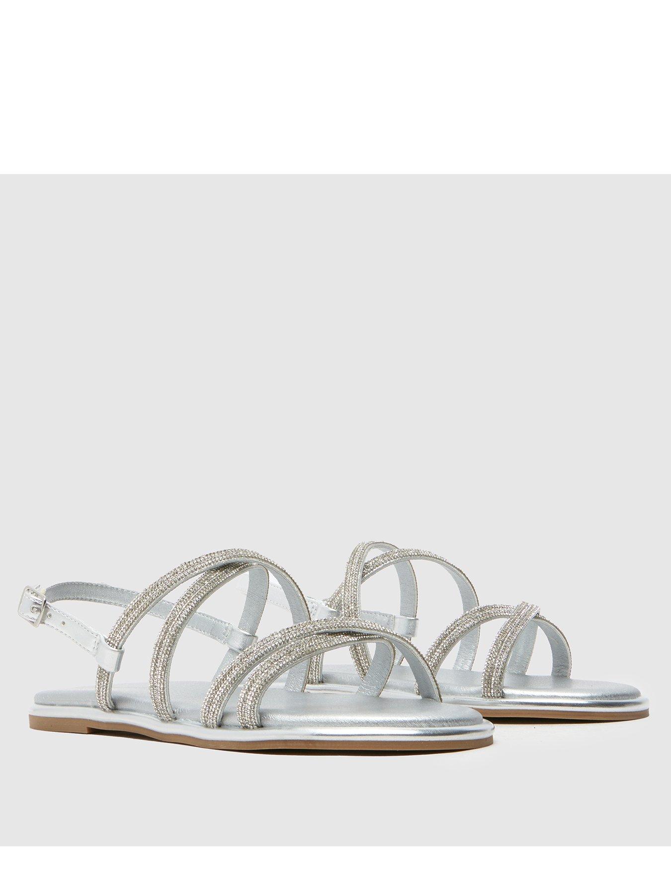 Image 2 of 4 of Schuh Youth Tevy Embellished Sandals - Silver