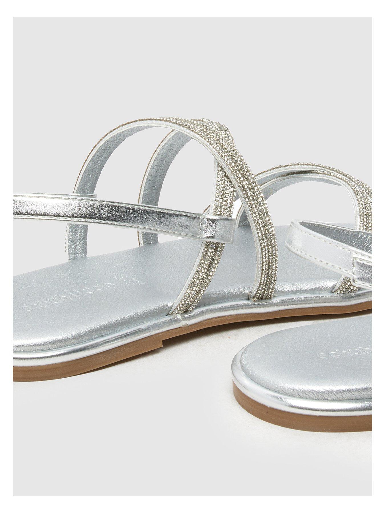 Image 4 of 4 of Schuh Youth Tevy Embellished Sandals - Silver