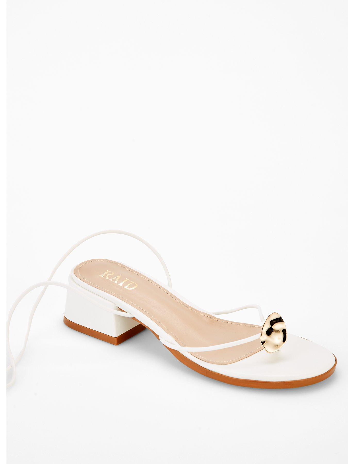 raid-jenny-block-heel-gold-detail-sandal-whitestillFront