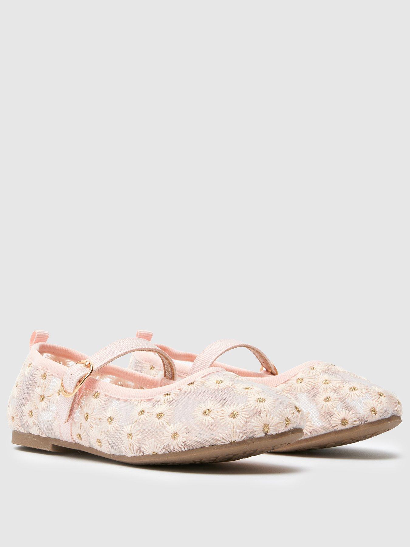 Image 2 of 4 of Schuh Junior Lenora Flower Ballerina - Pink