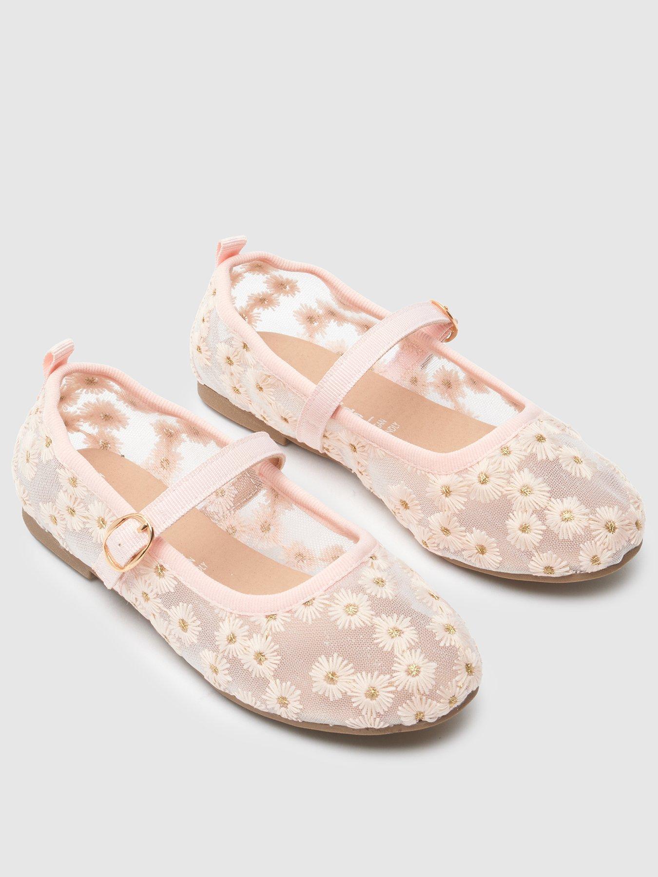 Image 3 of 4 of Schuh Junior Lenora Flower Ballerina - Pink