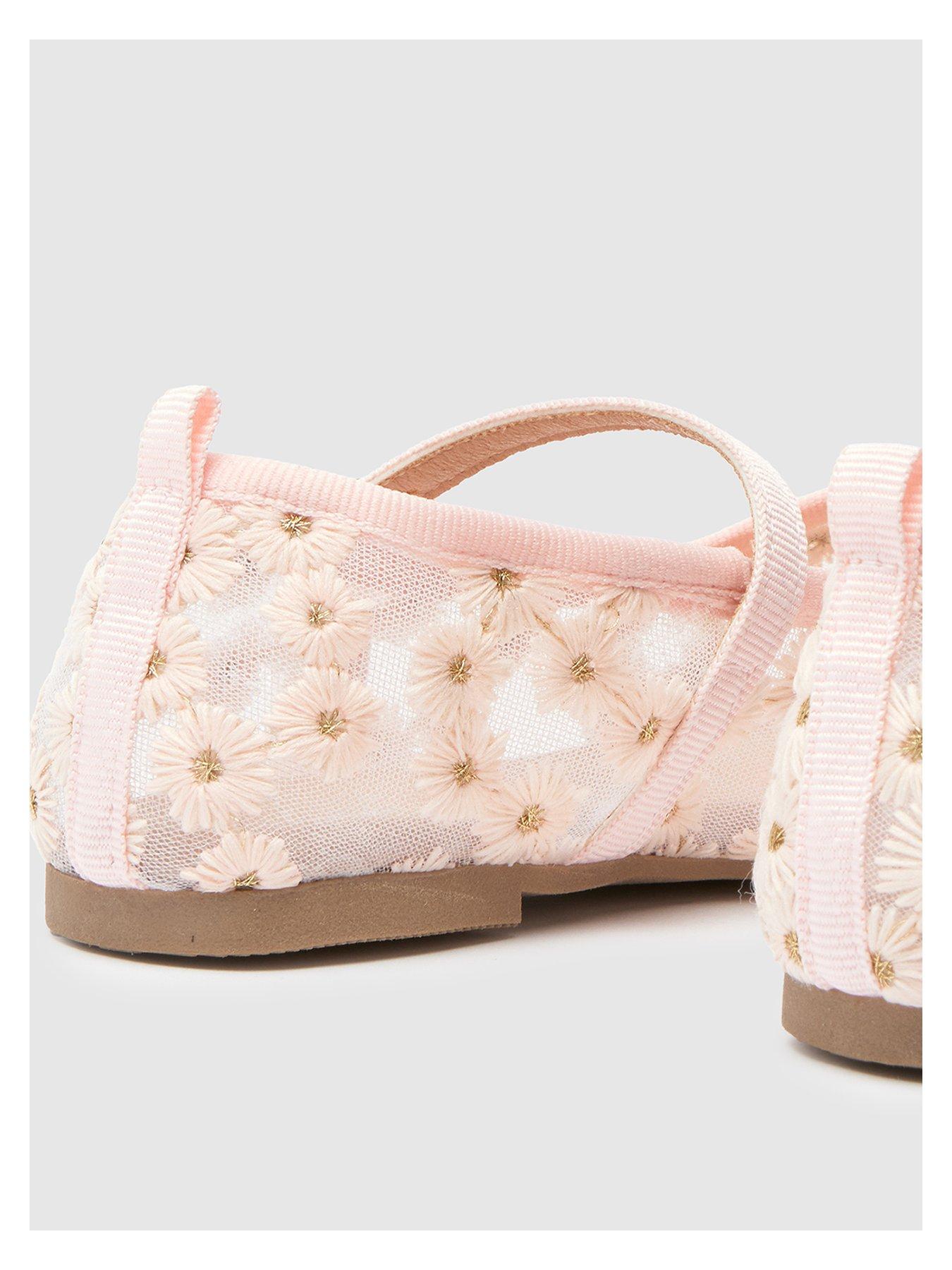 Image 4 of 4 of Schuh Junior Lenora Flower Ballerina - Pink