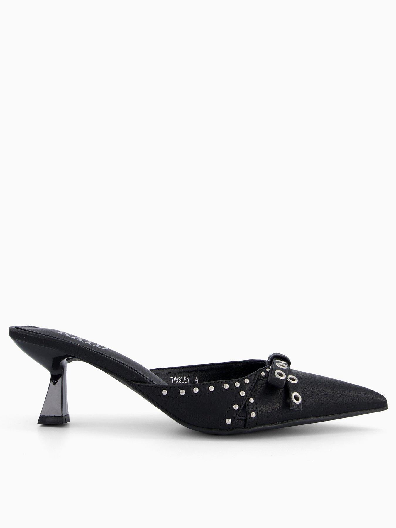 Image 1 of 7 of Raid Tinsley Hardware Pointed Mule - Black