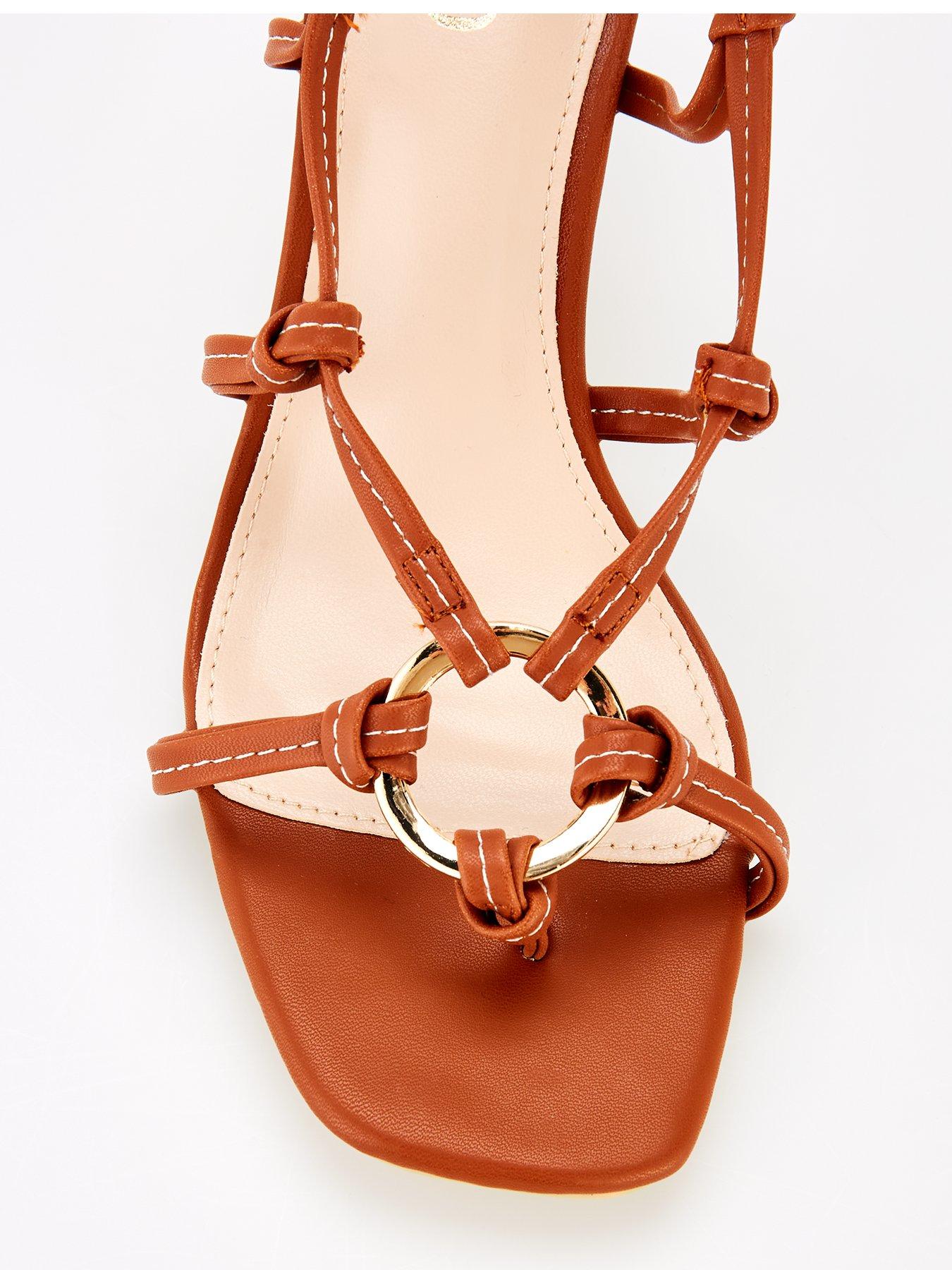 raid-danika-kitten-heel-gold-detail-sandal-brownoutfit