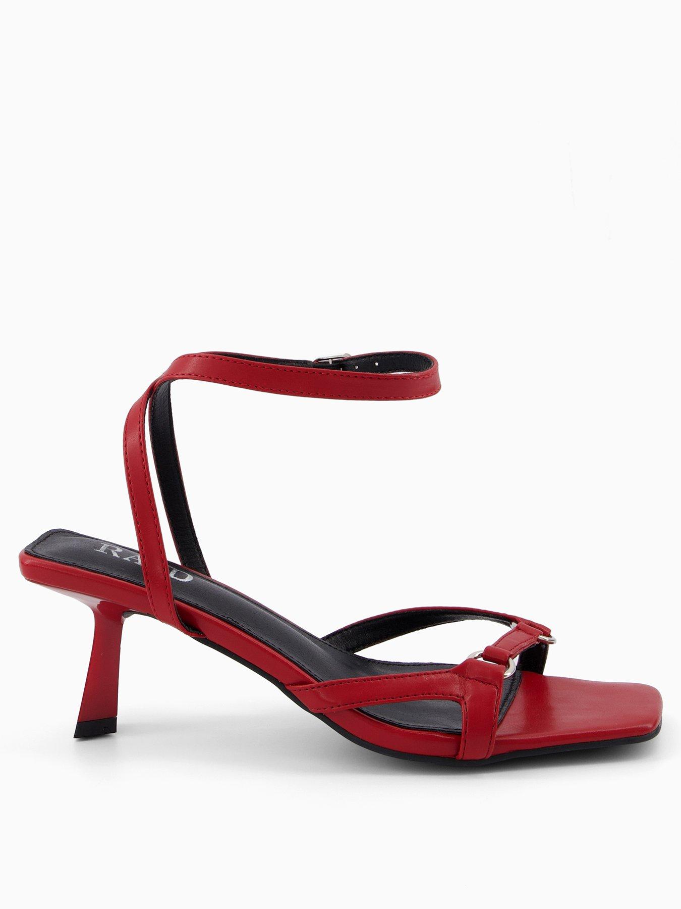Image 2 of 5 of Raid Macie Mid Heel Sandal - Red
