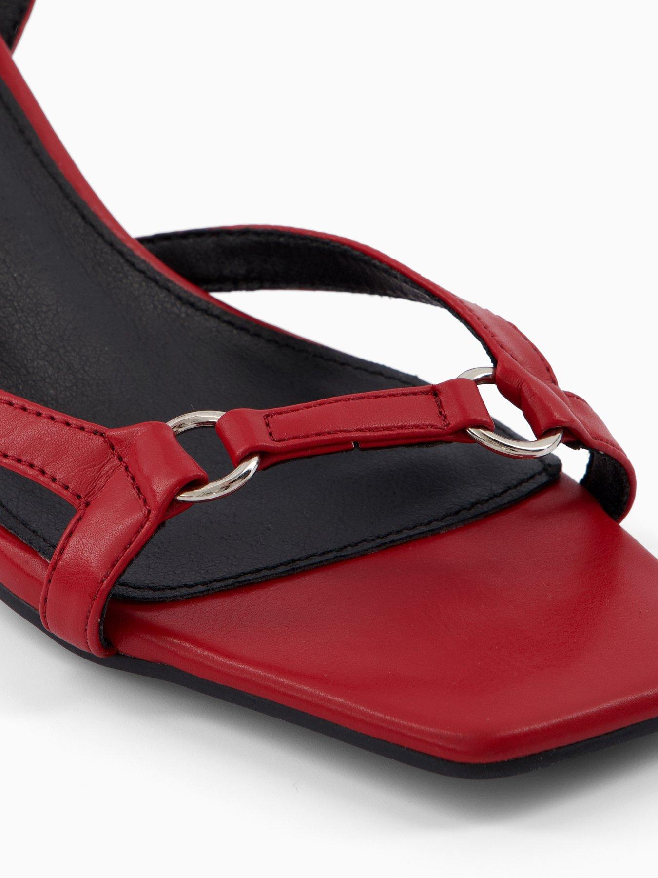 Image 5 of 5 of Raid Macie Mid Heel Sandal - Red
