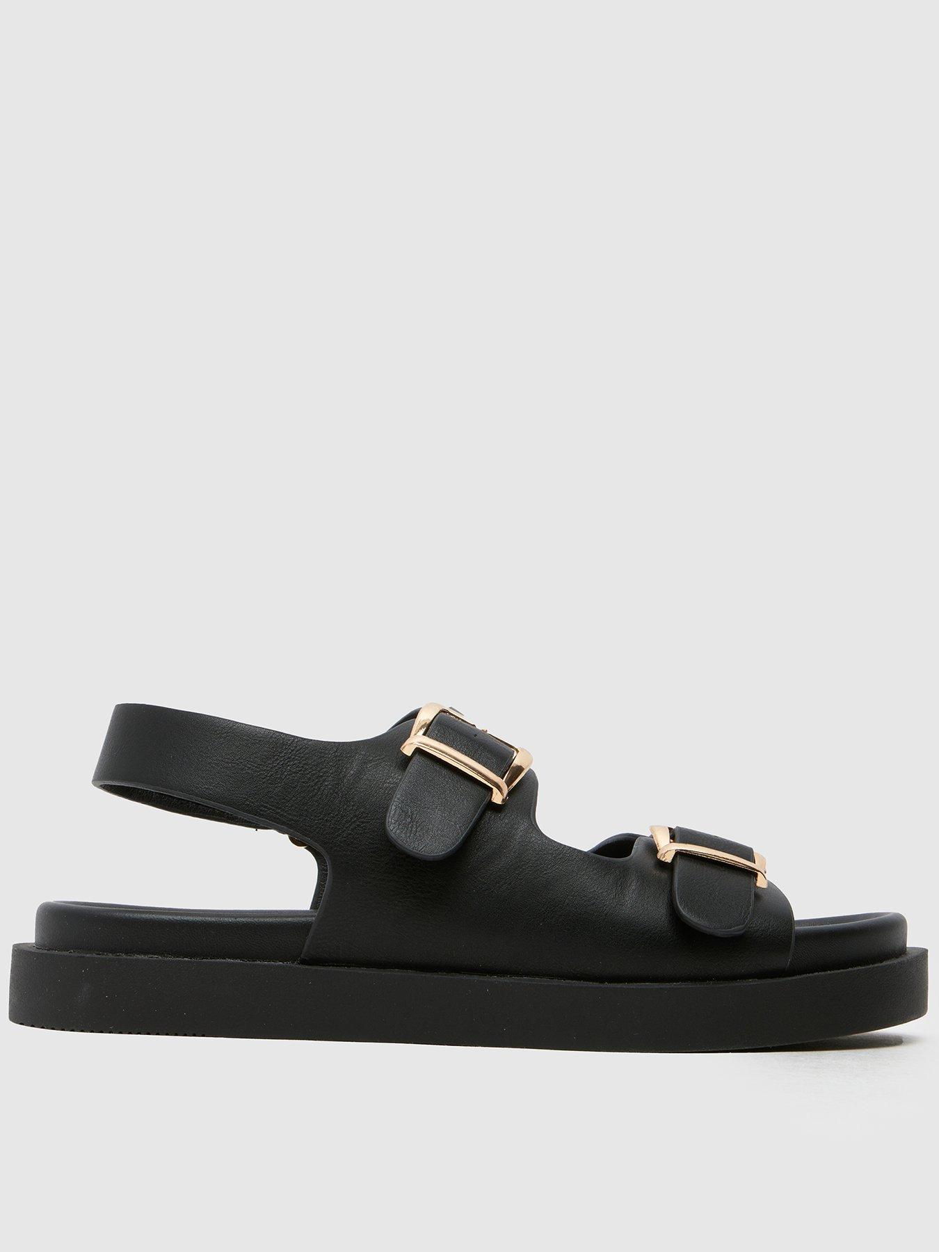 Image 1 of 4 of Schuh Tabs Youth Double Buckle Sandal - Black