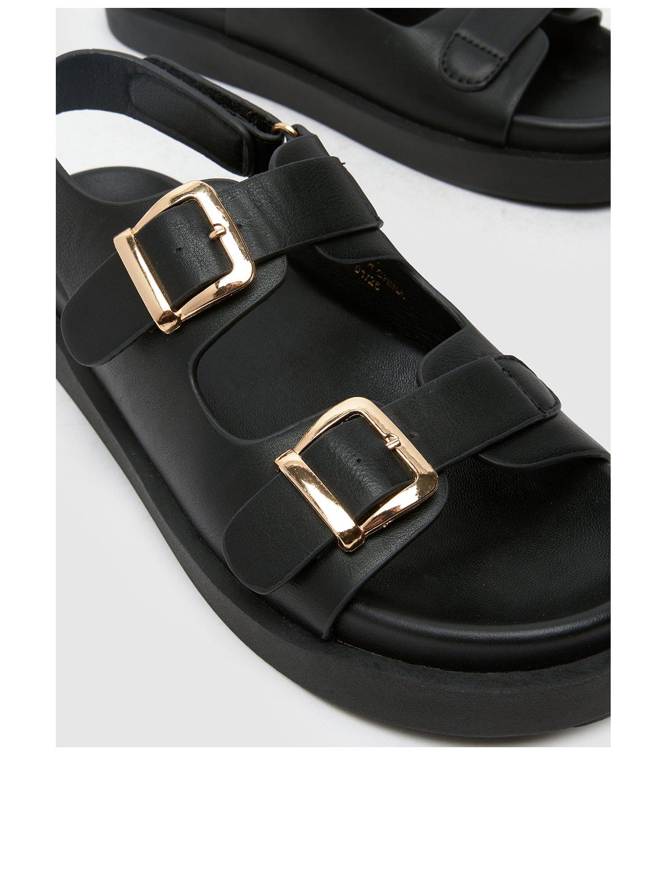 Image 3 of 4 of Schuh Tabs Youth Double Buckle Sandal - Black