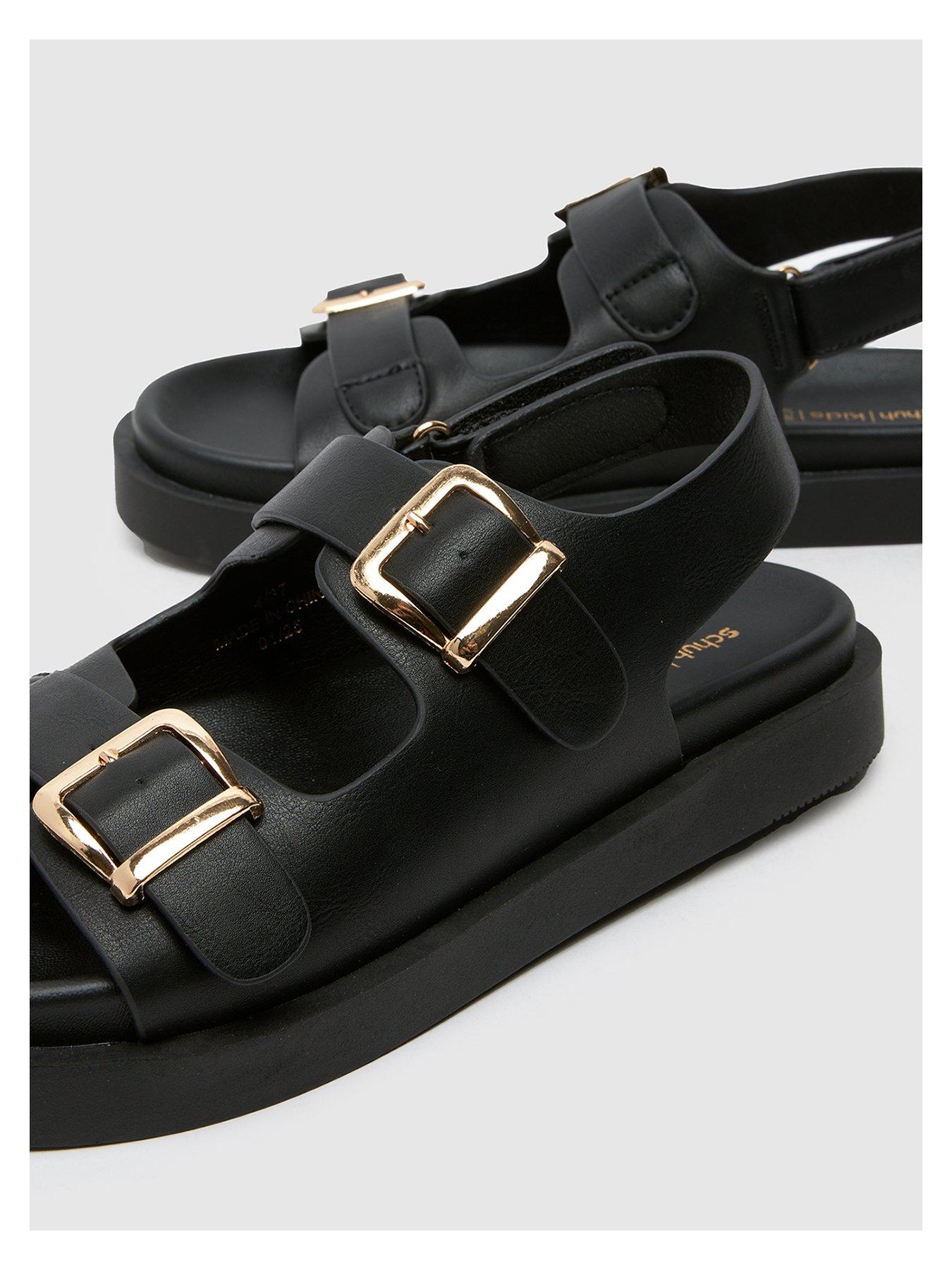Image 4 of 4 of Schuh Tabs Youth Double Buckle Sandal - Black