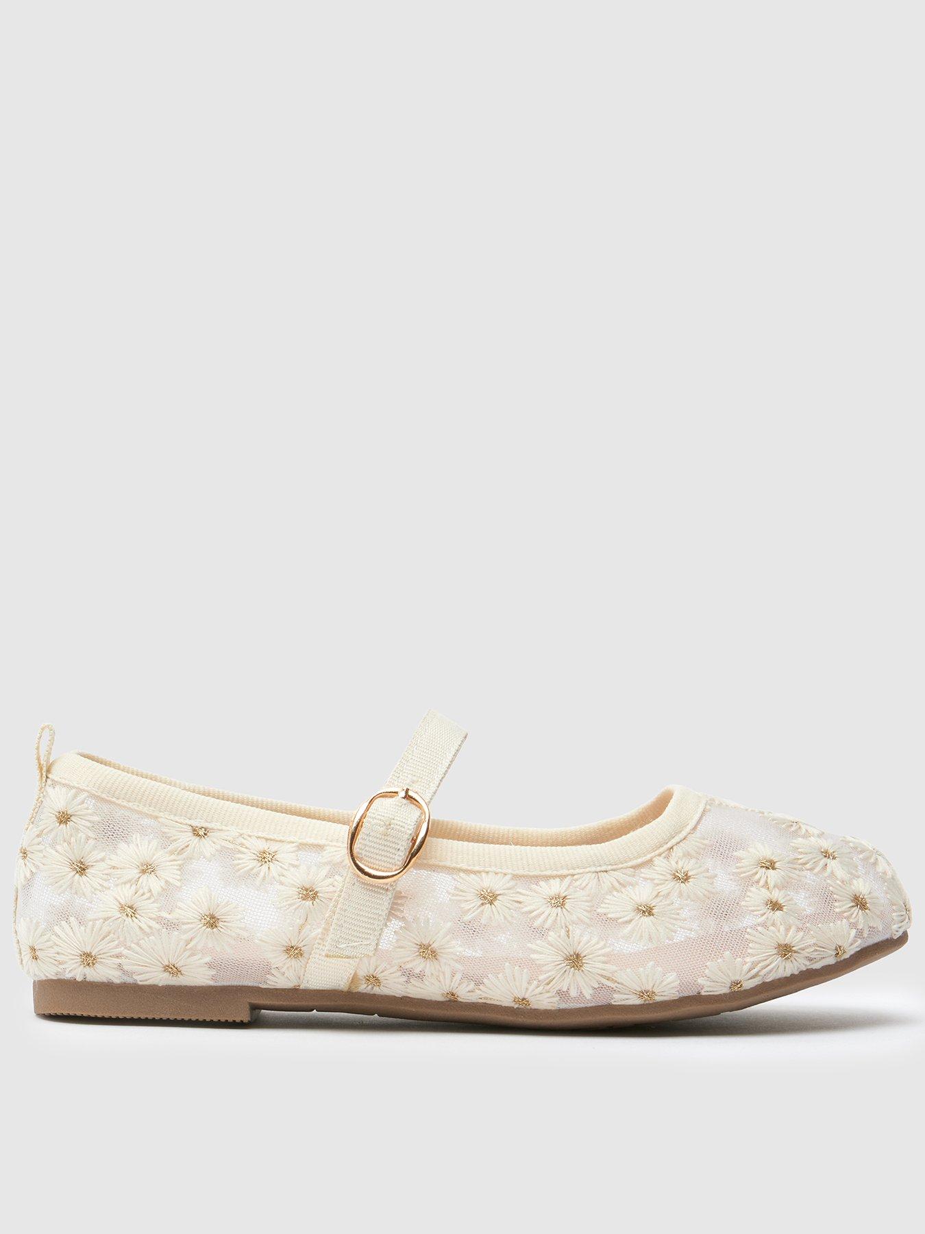 Image of Schuh Junior Lenora Flower Ballerina - White